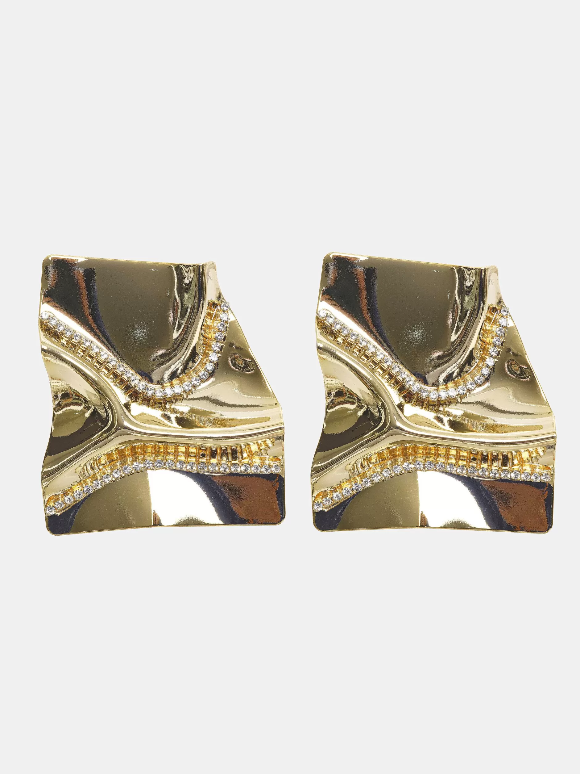 Cheap Abstracte Kristallen Oorbellen, Goud Vrouwen Accessoires