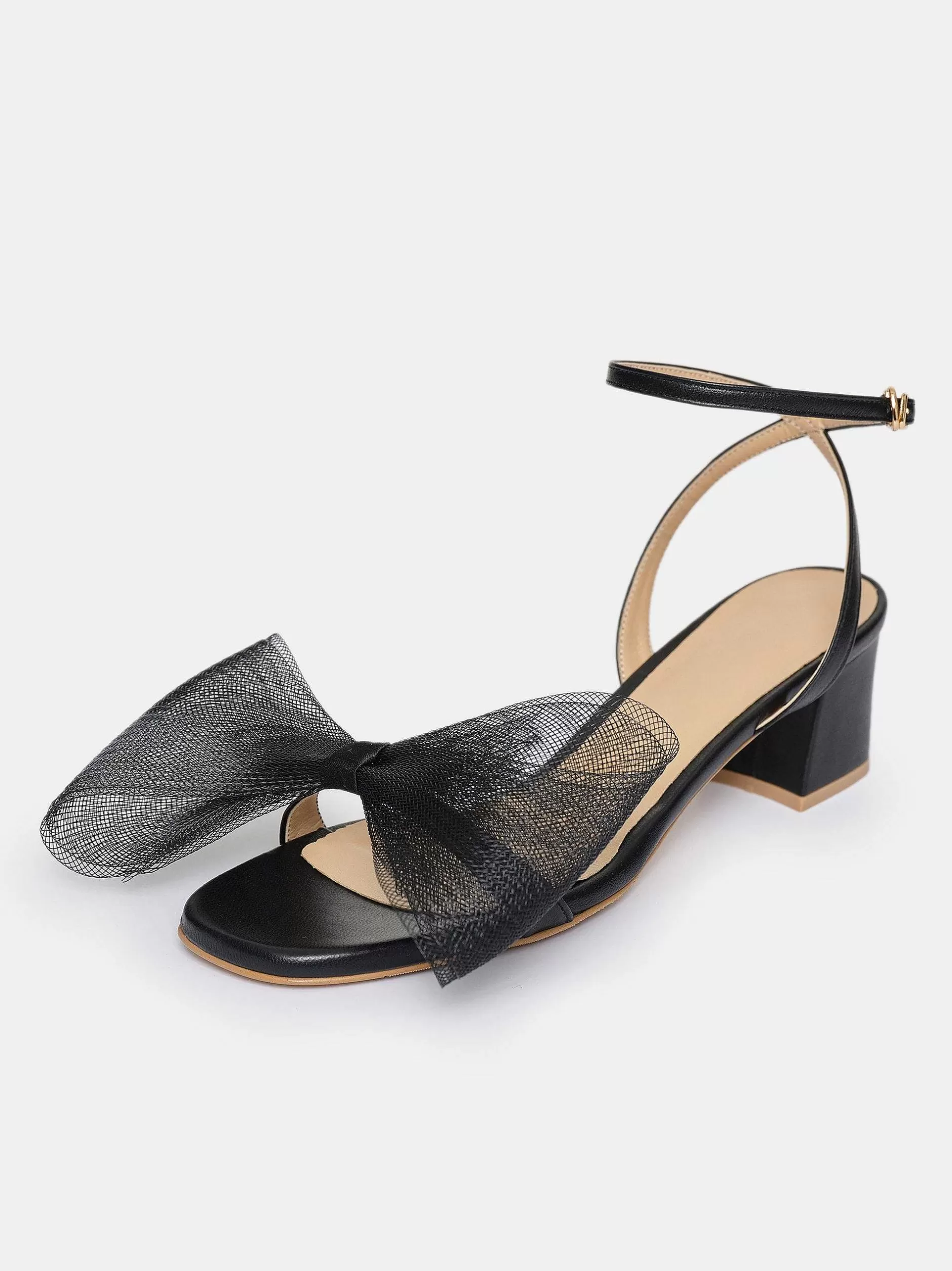 Outlet Apogeo Tule Striksandalen, Zwart Vrouwen Schoenen En Tassen