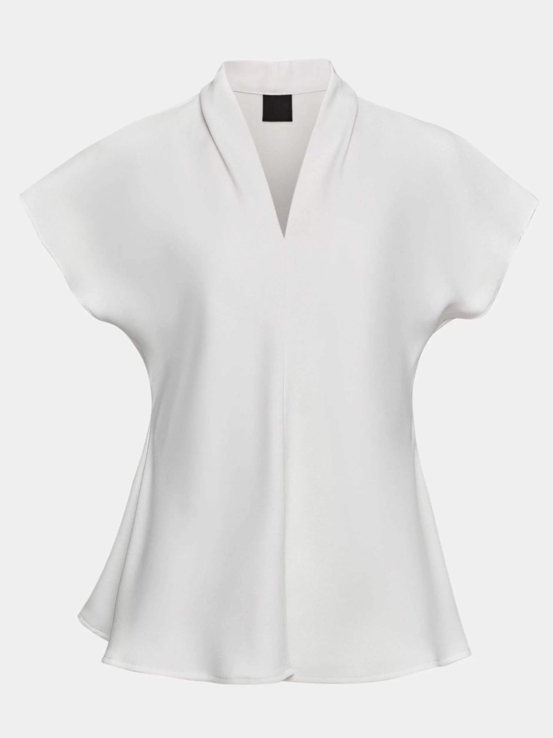 Clearance Blouse Van Crepe Met V-Hals, Wit Vrouwen Bovenkanten
