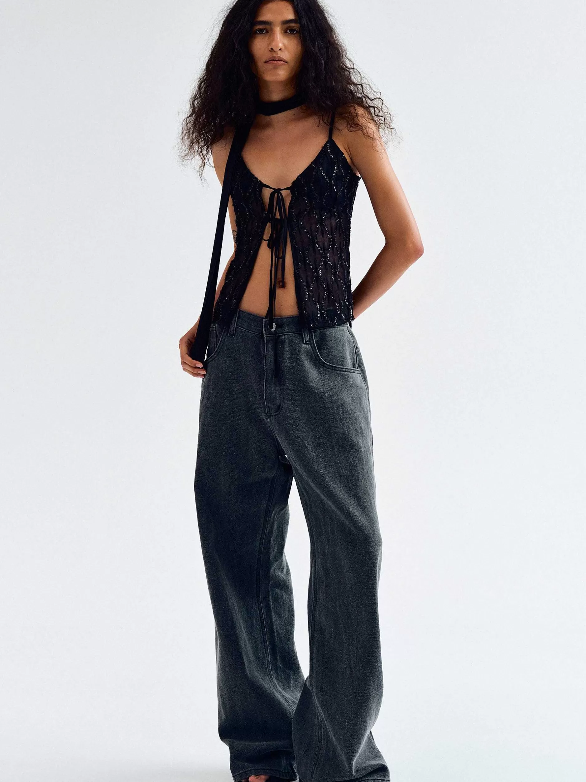 Best Sale Boyfriend-Pigmentjeans, Haaienleer Vrouwen Denim