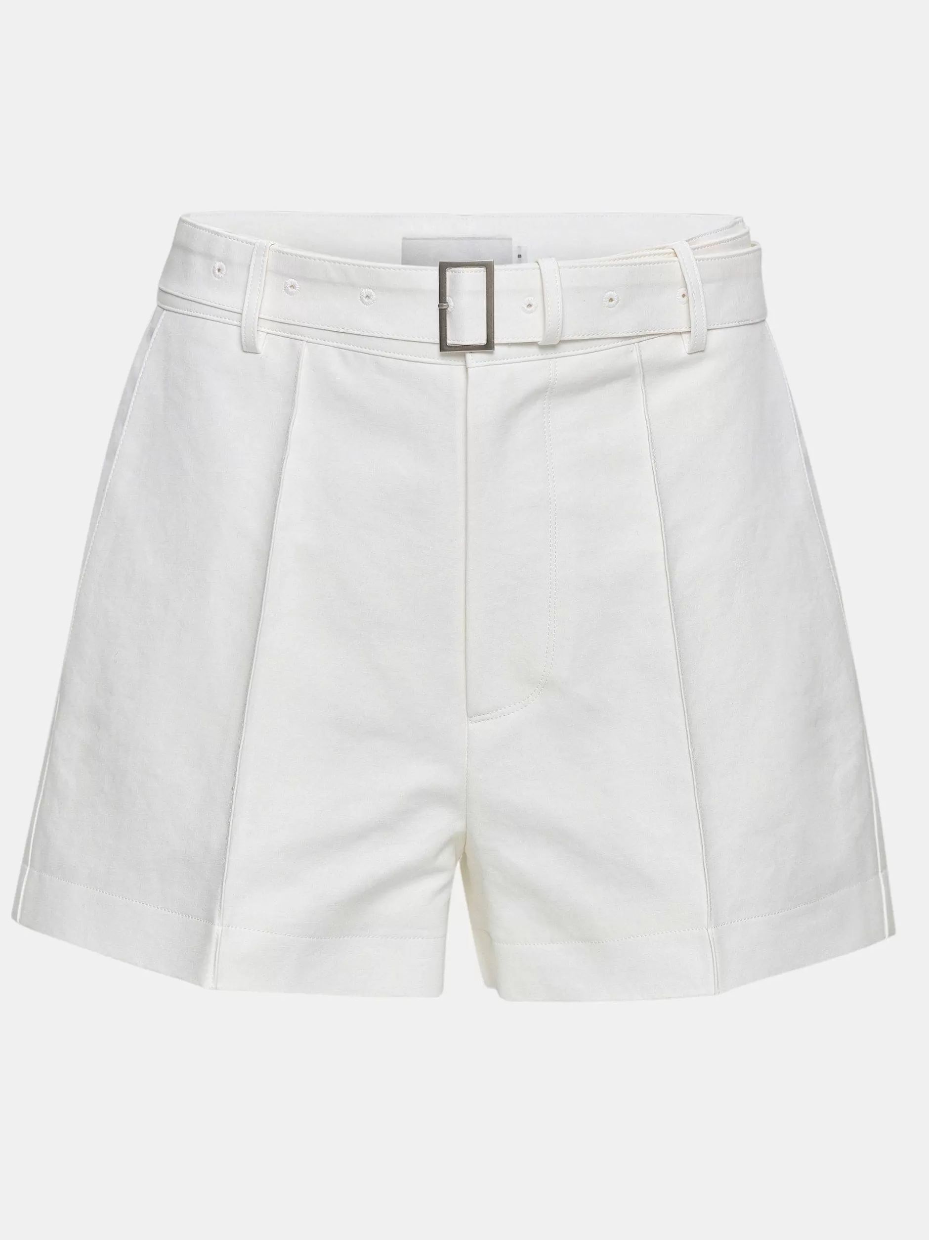 Best Sale Brede Short Met Riem, Wit Vrouwen Bodems