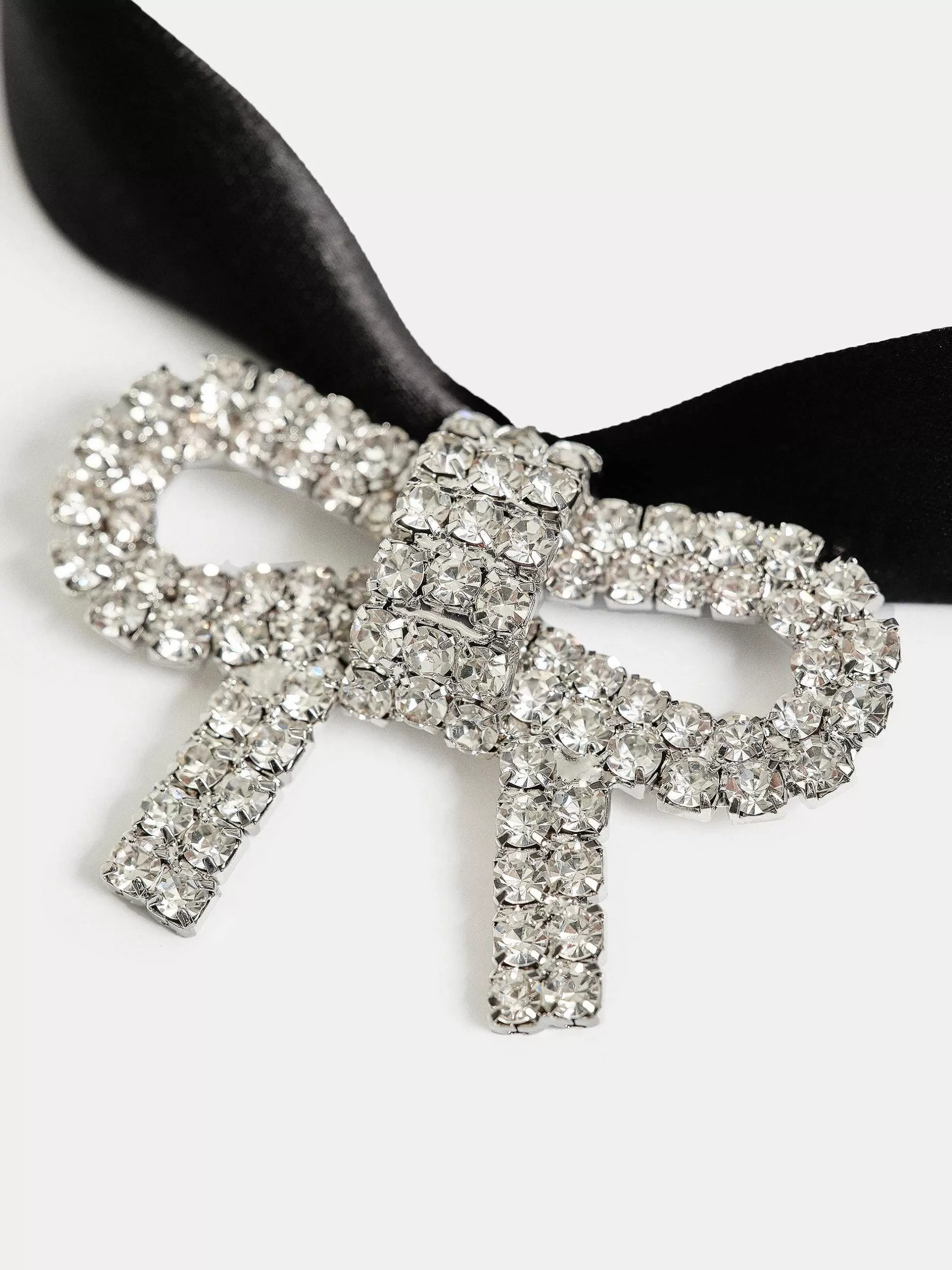 Online Choker Met Satijnen Strik, Zwart Vrouwen Kleding
