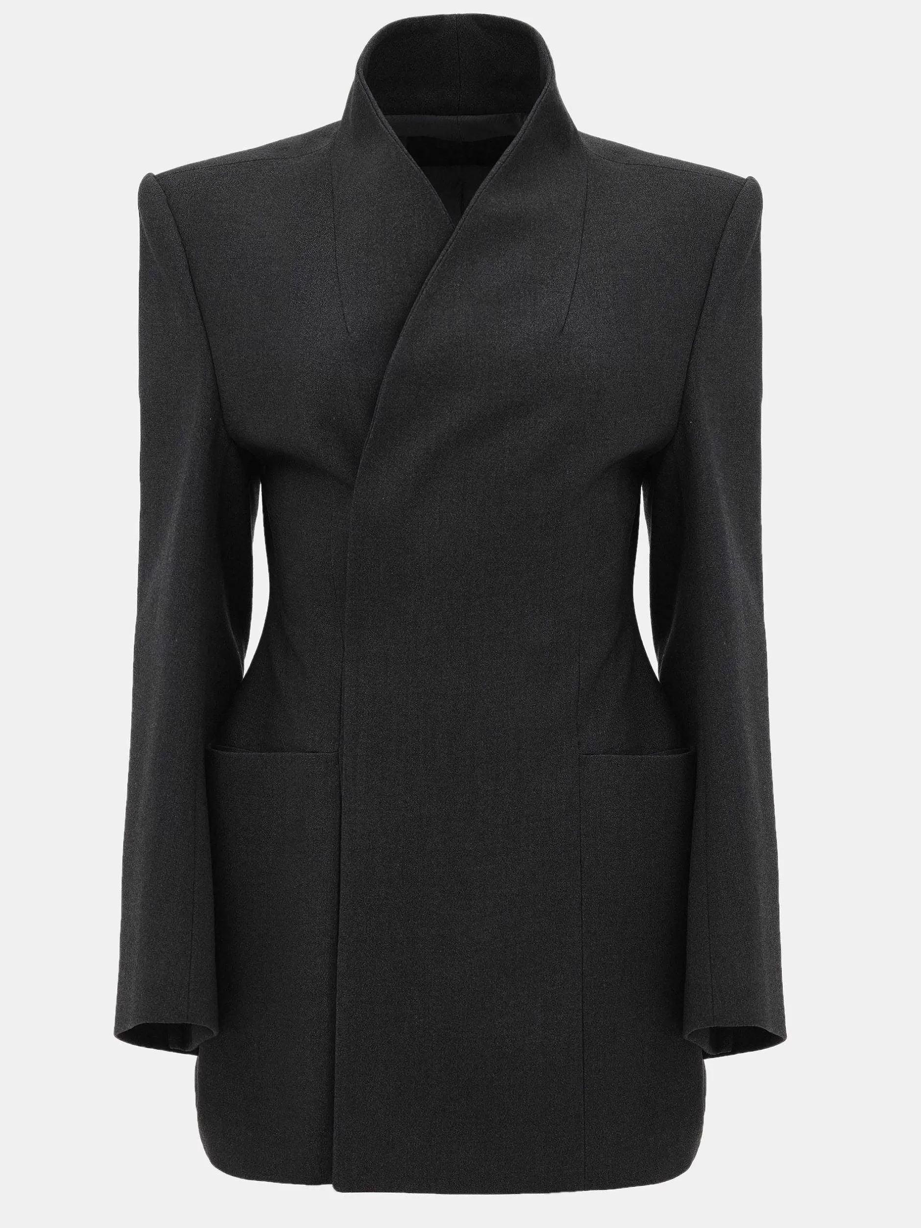 Hot Corrin Wikkelblazer, Houtskool Vrouwen Bovenkleding