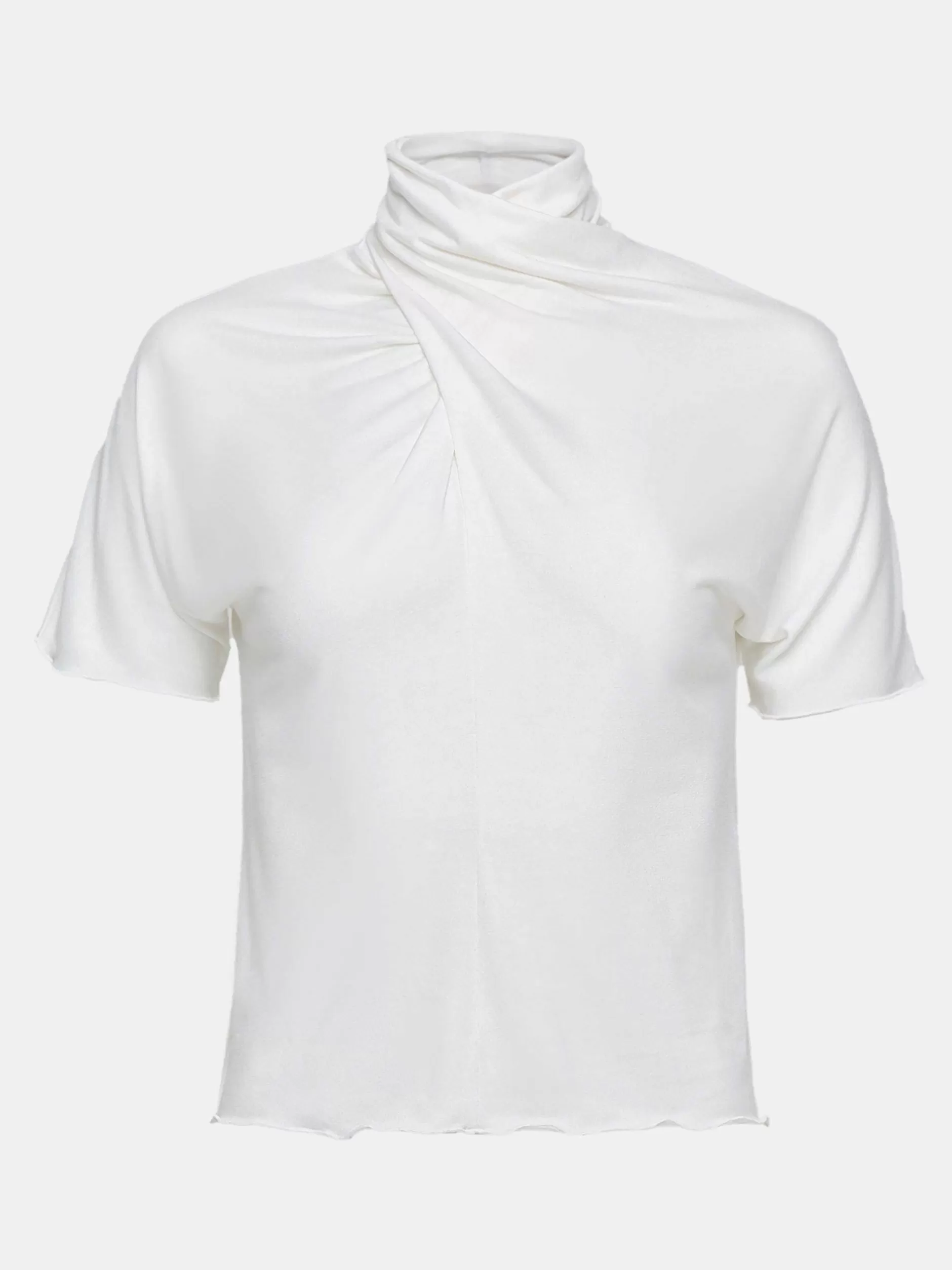 Flash Sale Daye T-Shirt Met Gekruiste Hals, Wit Vrouwen Bovenkanten