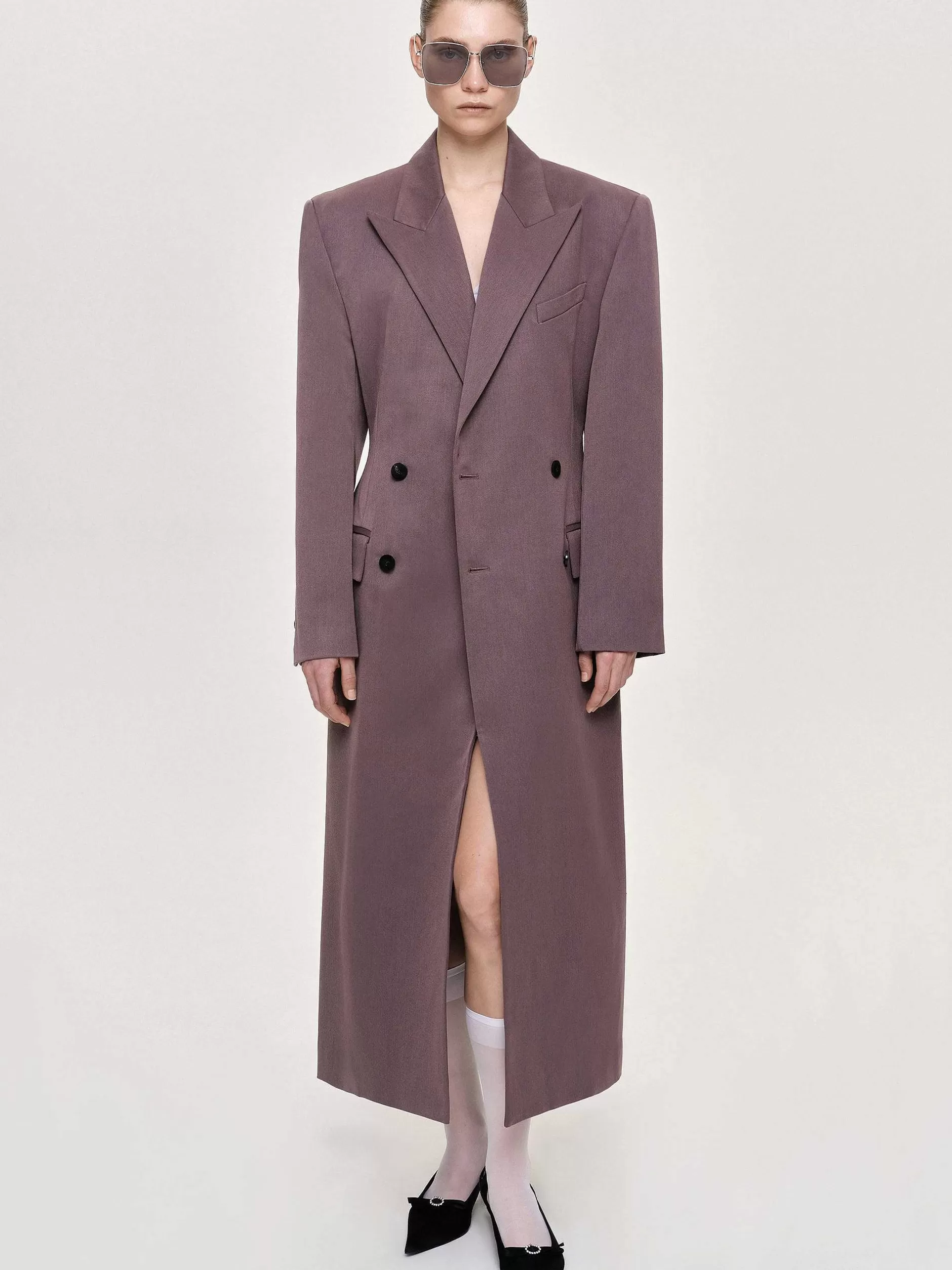 Discount Delphina Lange Zandloperjas, Mauve Grijs Vrouwen Bovenkleding