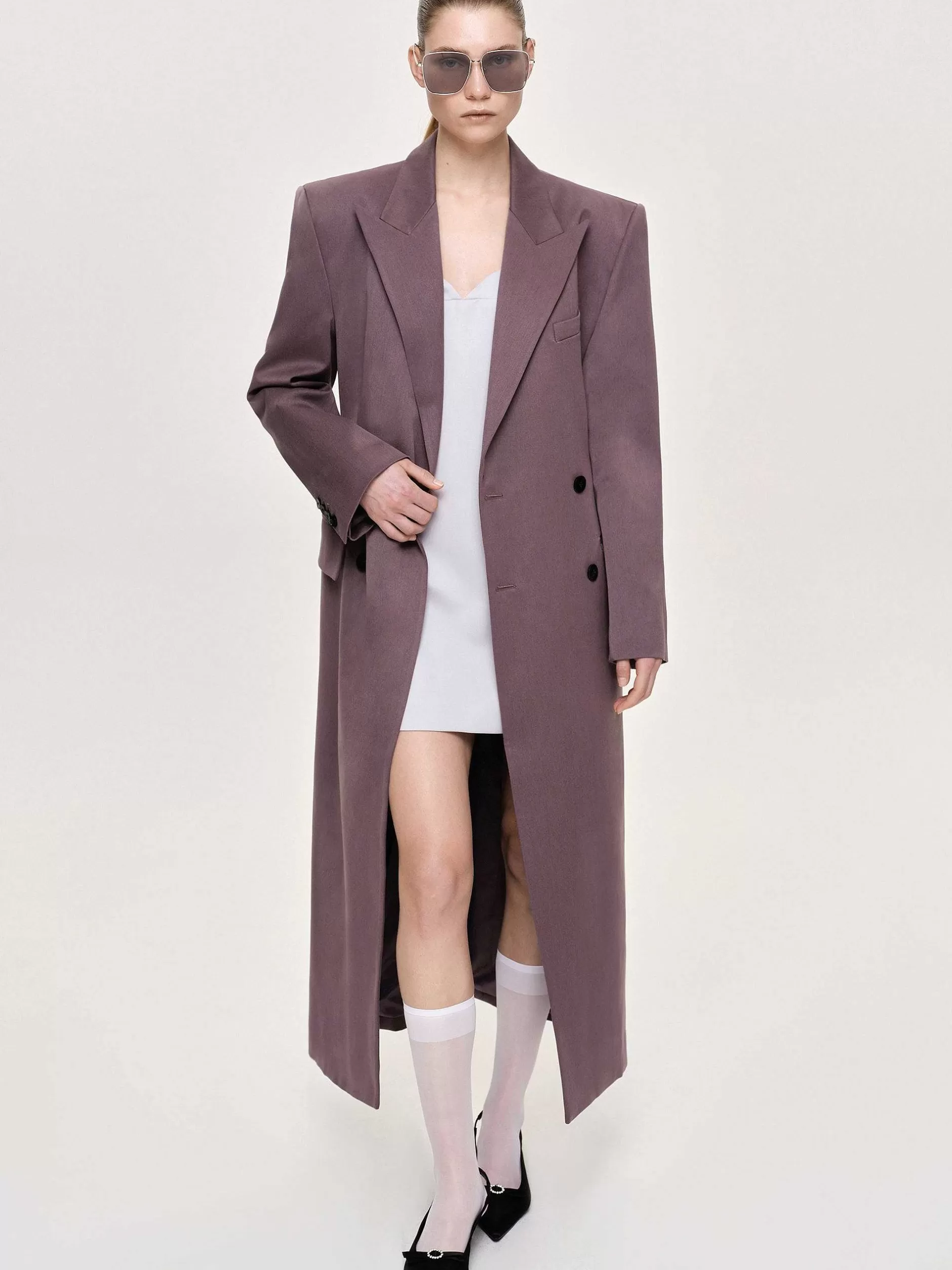Discount Delphina Lange Zandloperjas, Mauve Grijs Vrouwen Bovenkleding