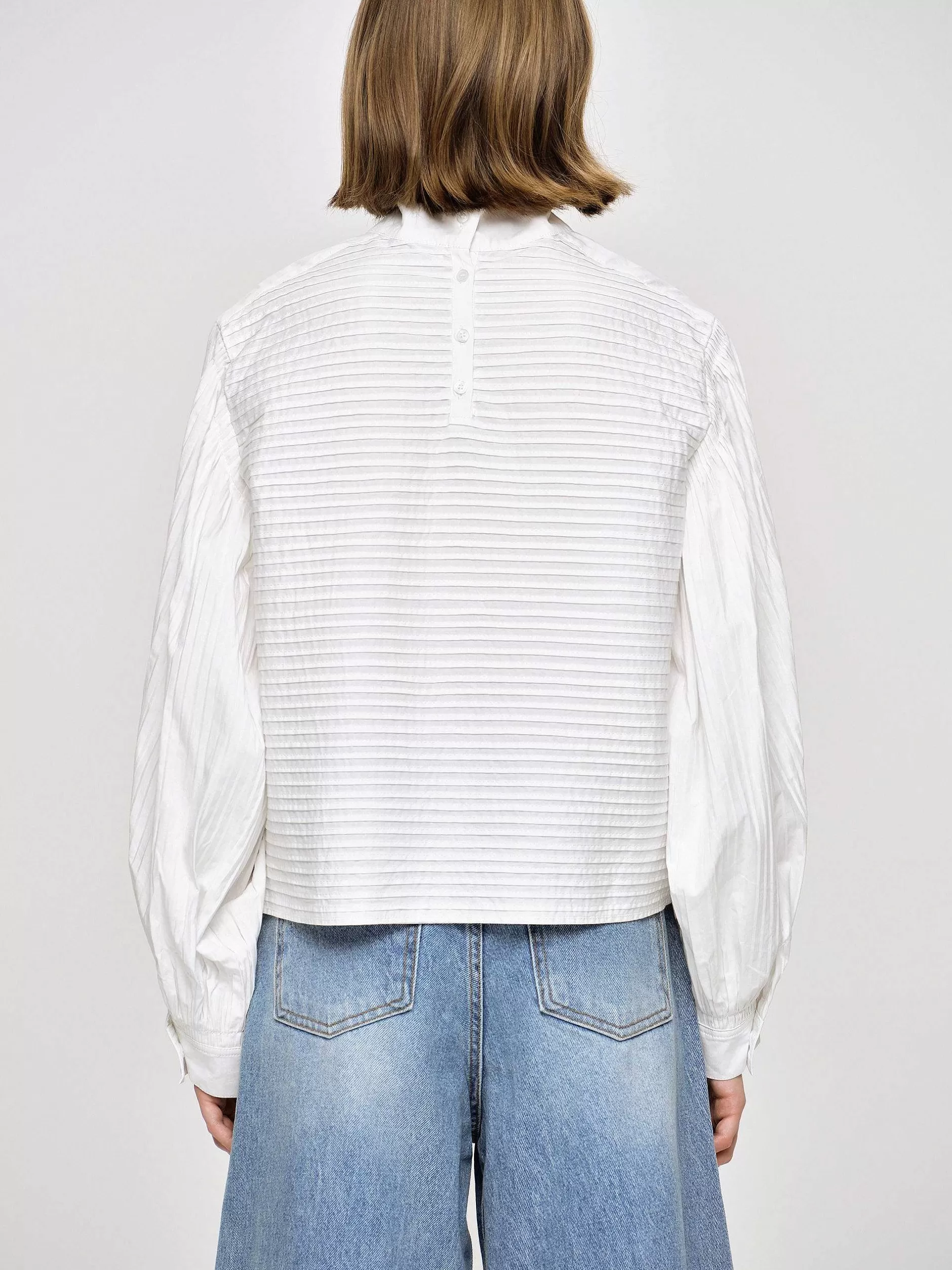 Best Erza Volumeblouse, Wit Vrouwen Kleding