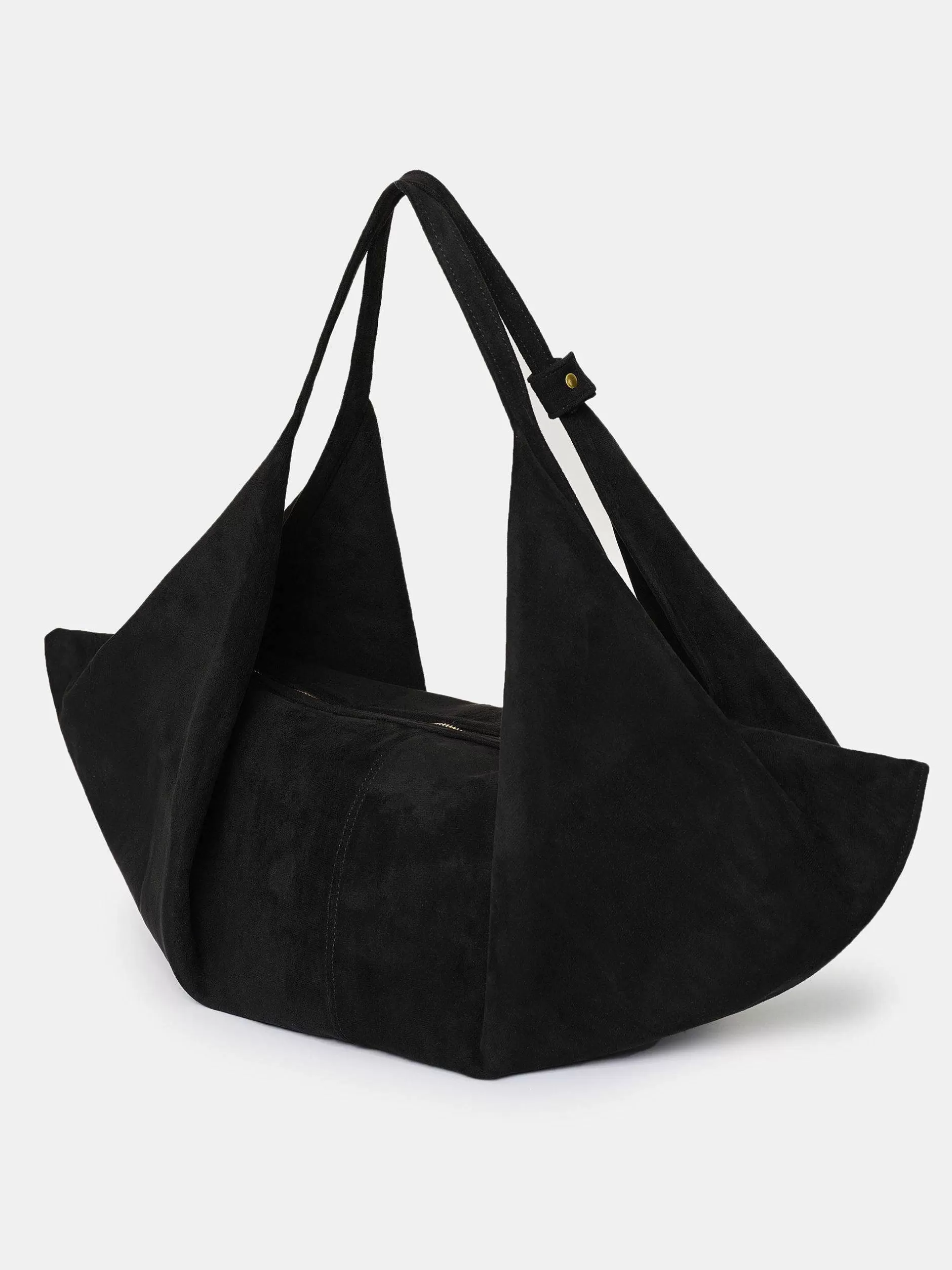 Shop Grote Gelukskoekjestas, Suede Zwart Vrouwen Kleding