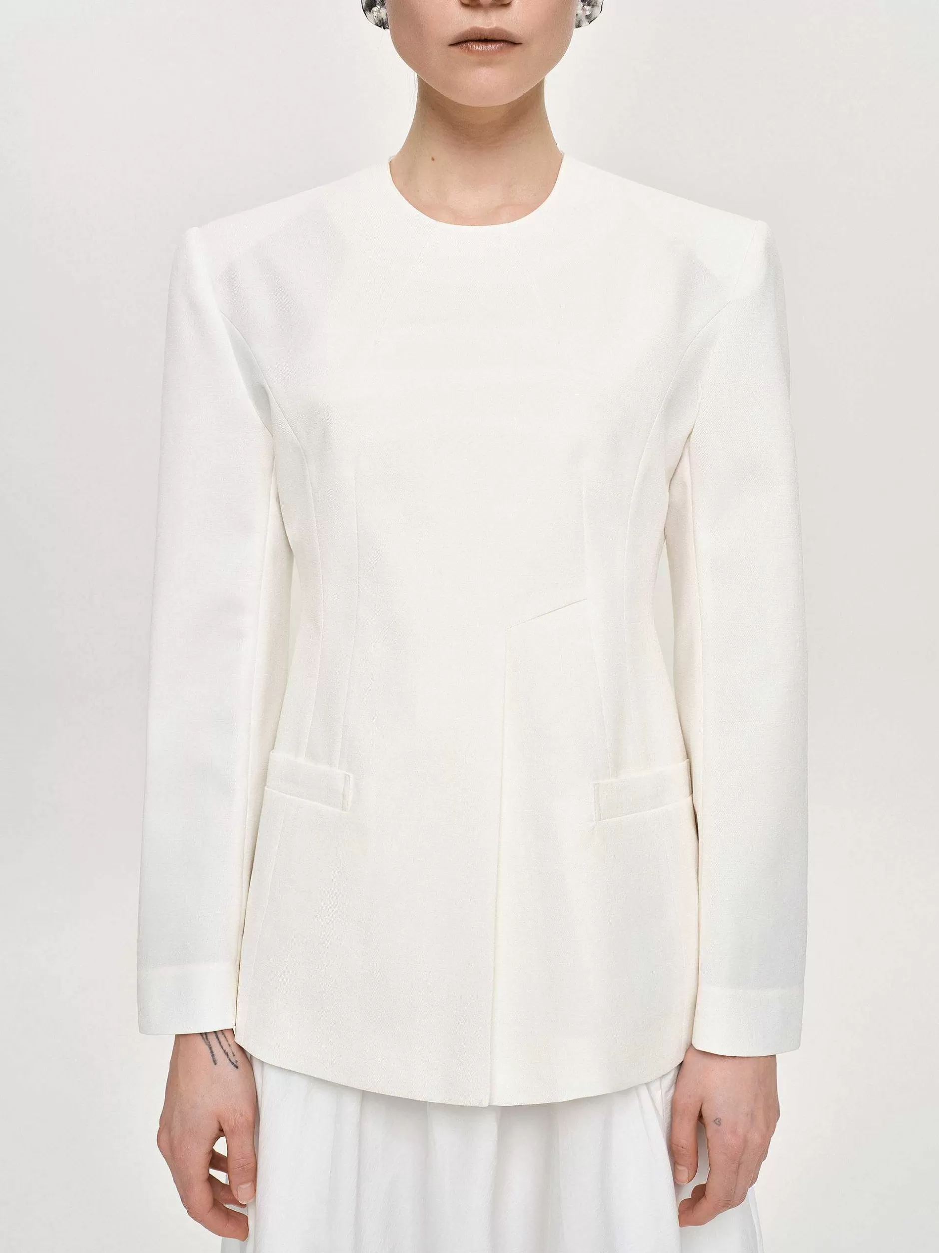 Flash Sale Jack Met Split In De Taille, Ivoor Vrouwen Accessoires