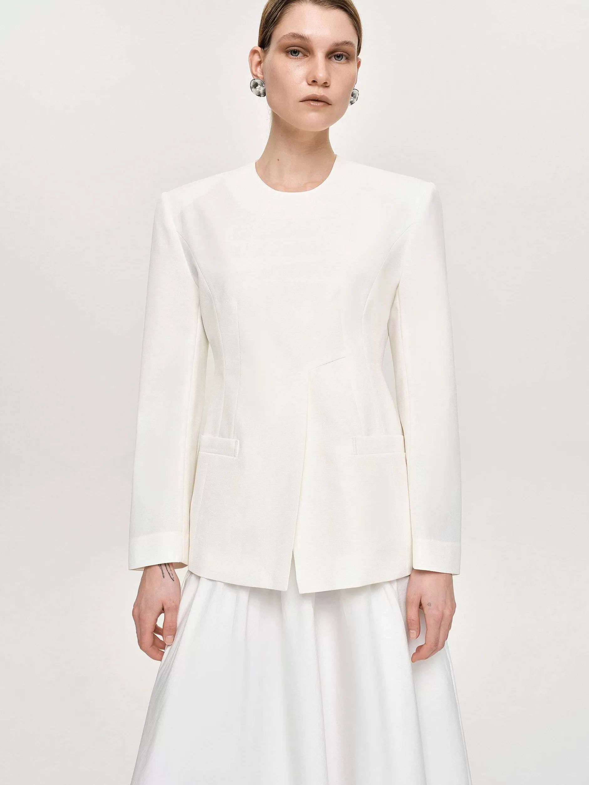 Flash Sale Jack Met Split In De Taille, Ivoor Vrouwen Accessoires