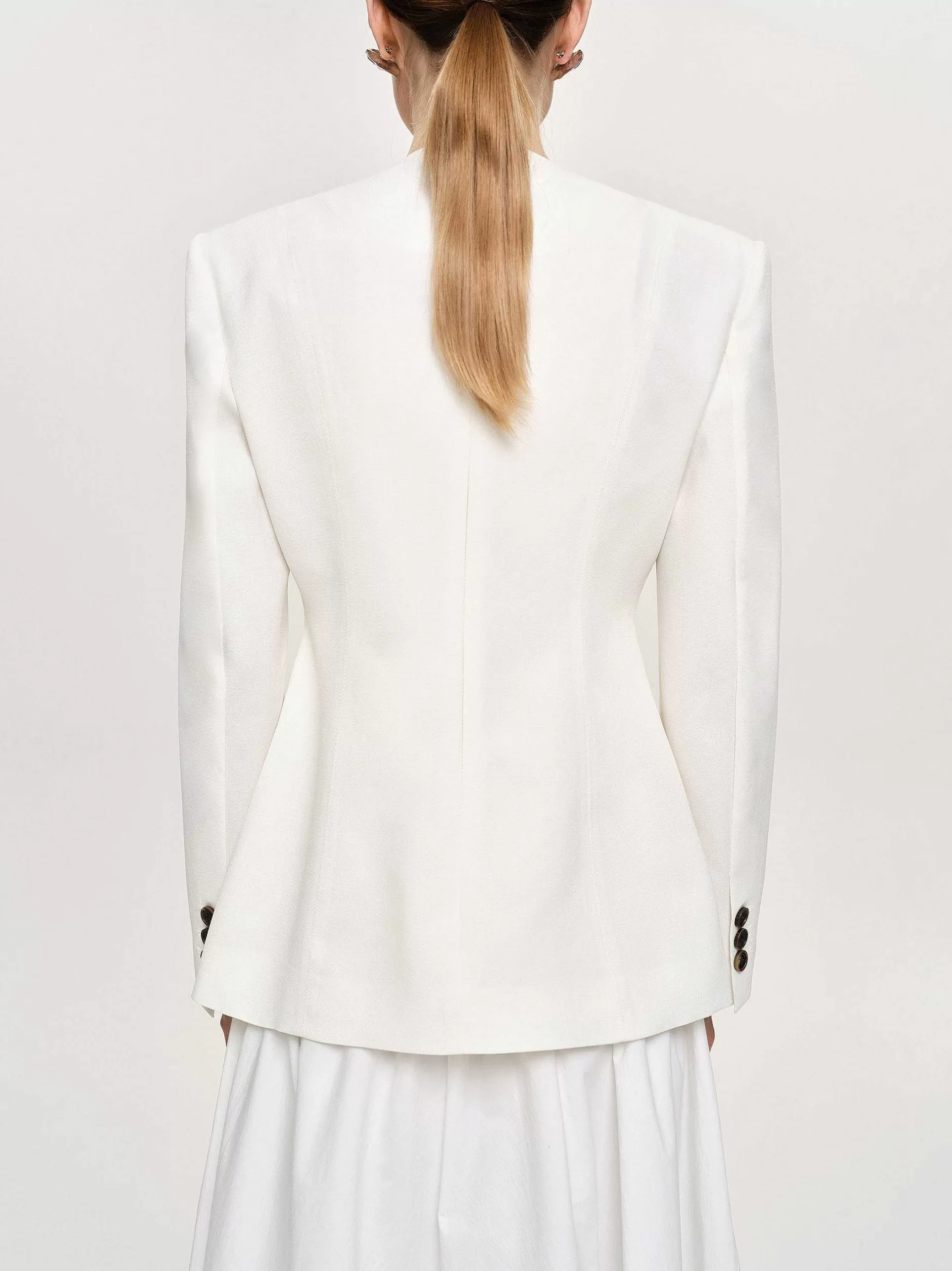 Discount Jack Met Split In De Taille, Ivoor Vrouwen Accessoires