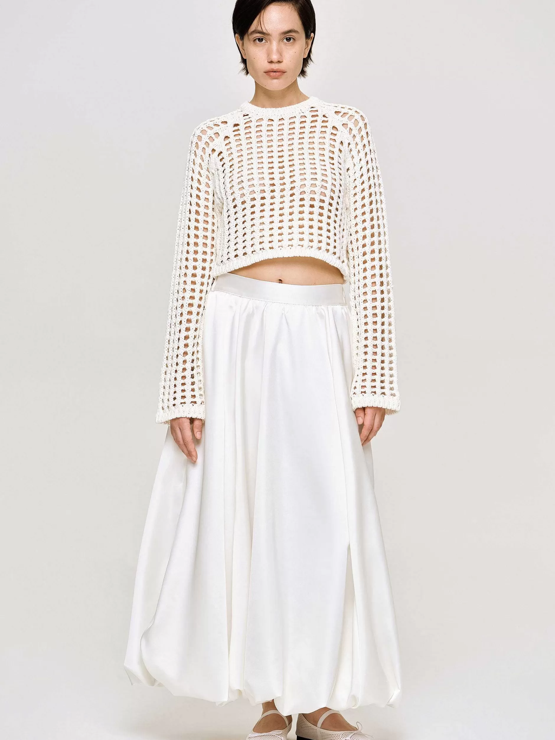 Fashion Kaleido Puffballrok, Wit Vrouwen Bodems