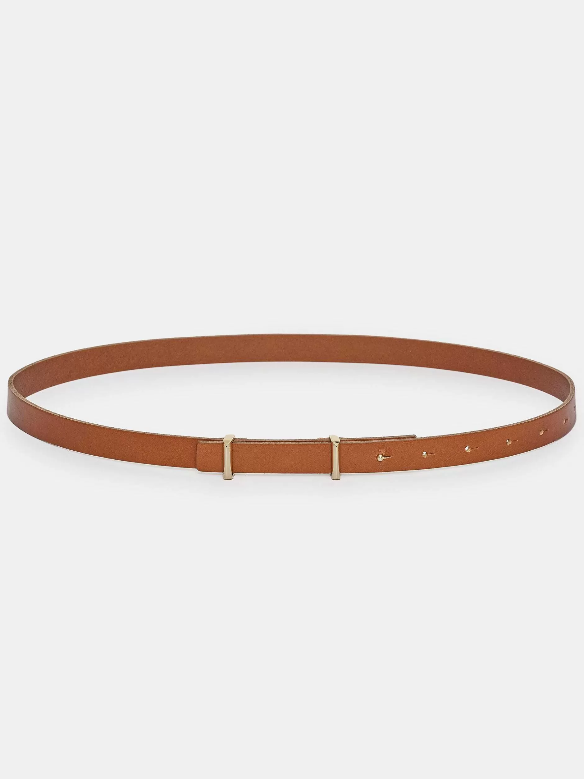 Online Kalfsleren Skinny Riem, Lichtbruin Vrouwen Accessoires