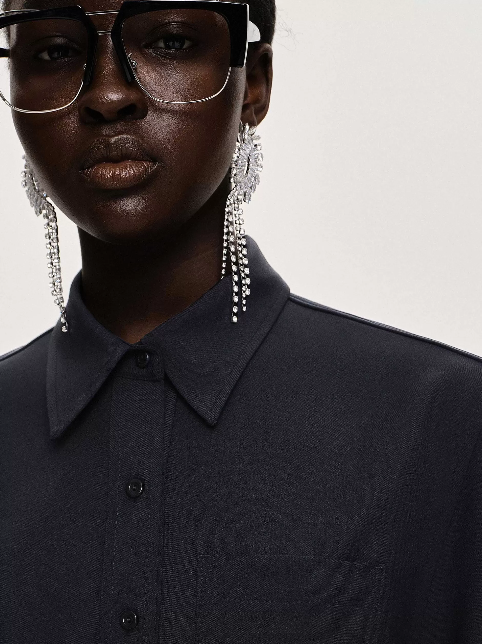 Best Sale Kristallen Oorbellen, Zilver Vrouwen Kleding