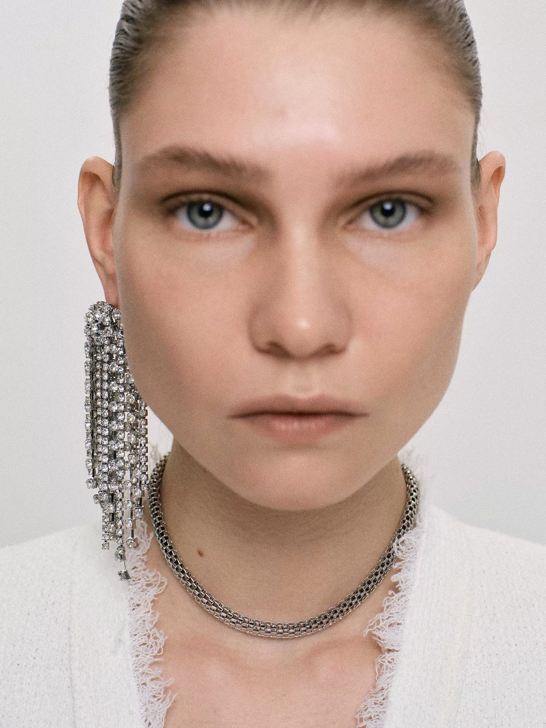 Cheap Lange Strassoorbellen, Zilver Vrouwen Kleding