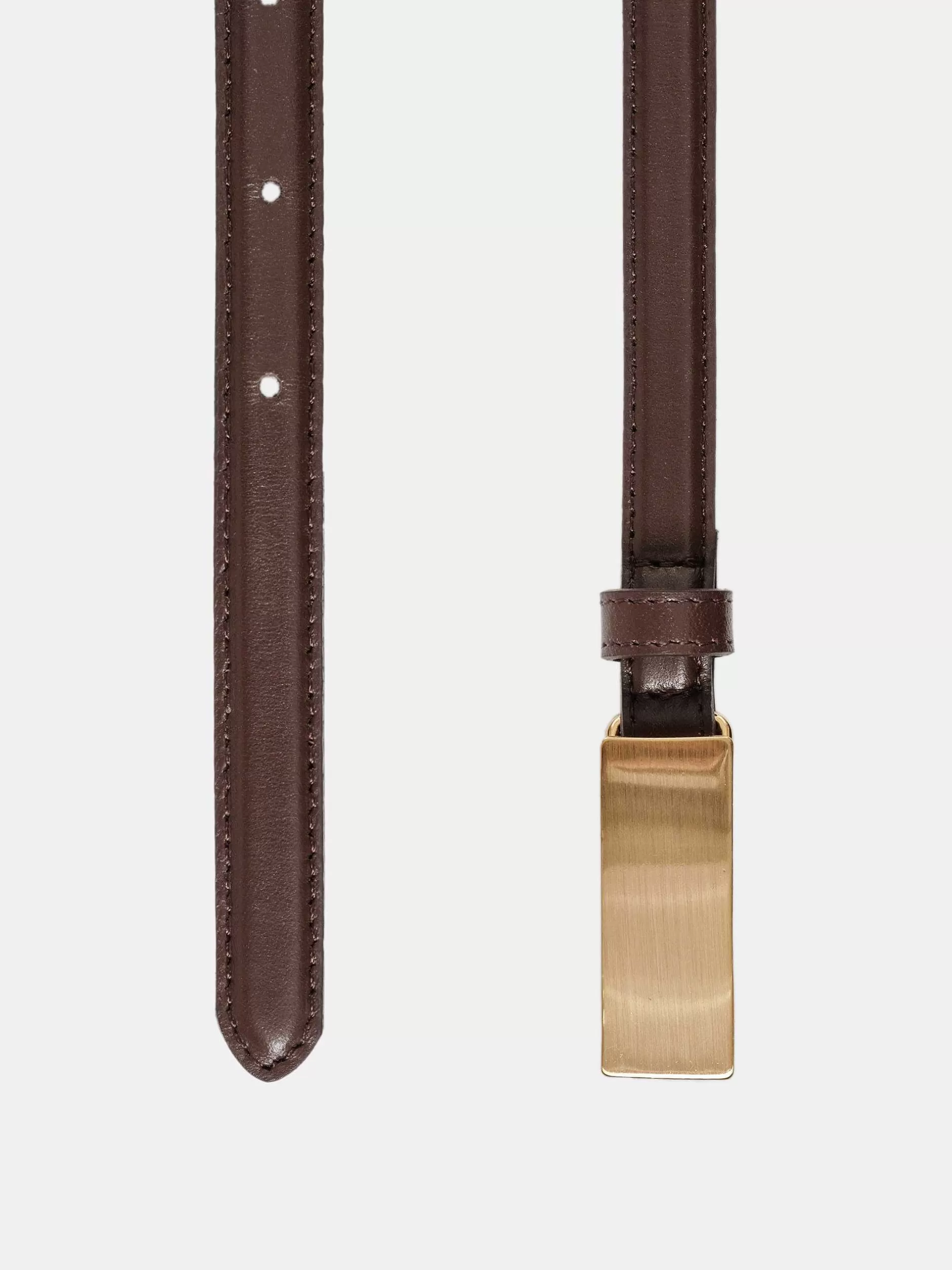 Best Leren Riem Met Plaatgesp, Brunette Vrouwen Kleding