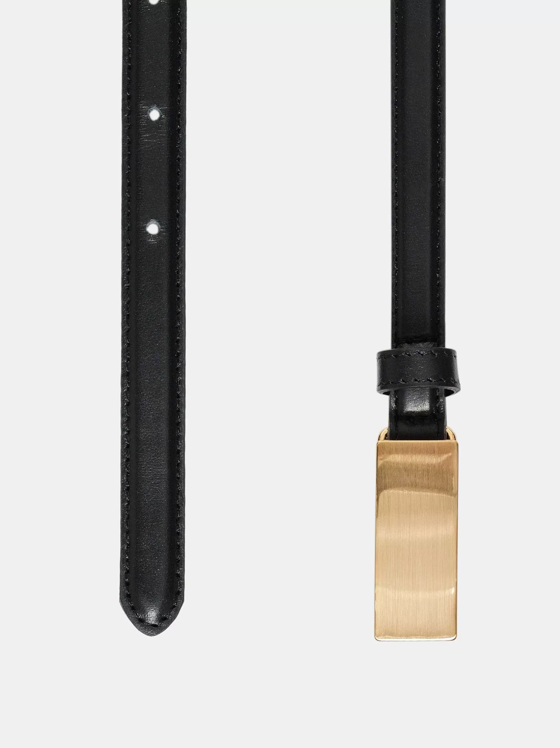 Online Leren Riem Met Plaatgesp, Zwart Vrouwen Kleding
