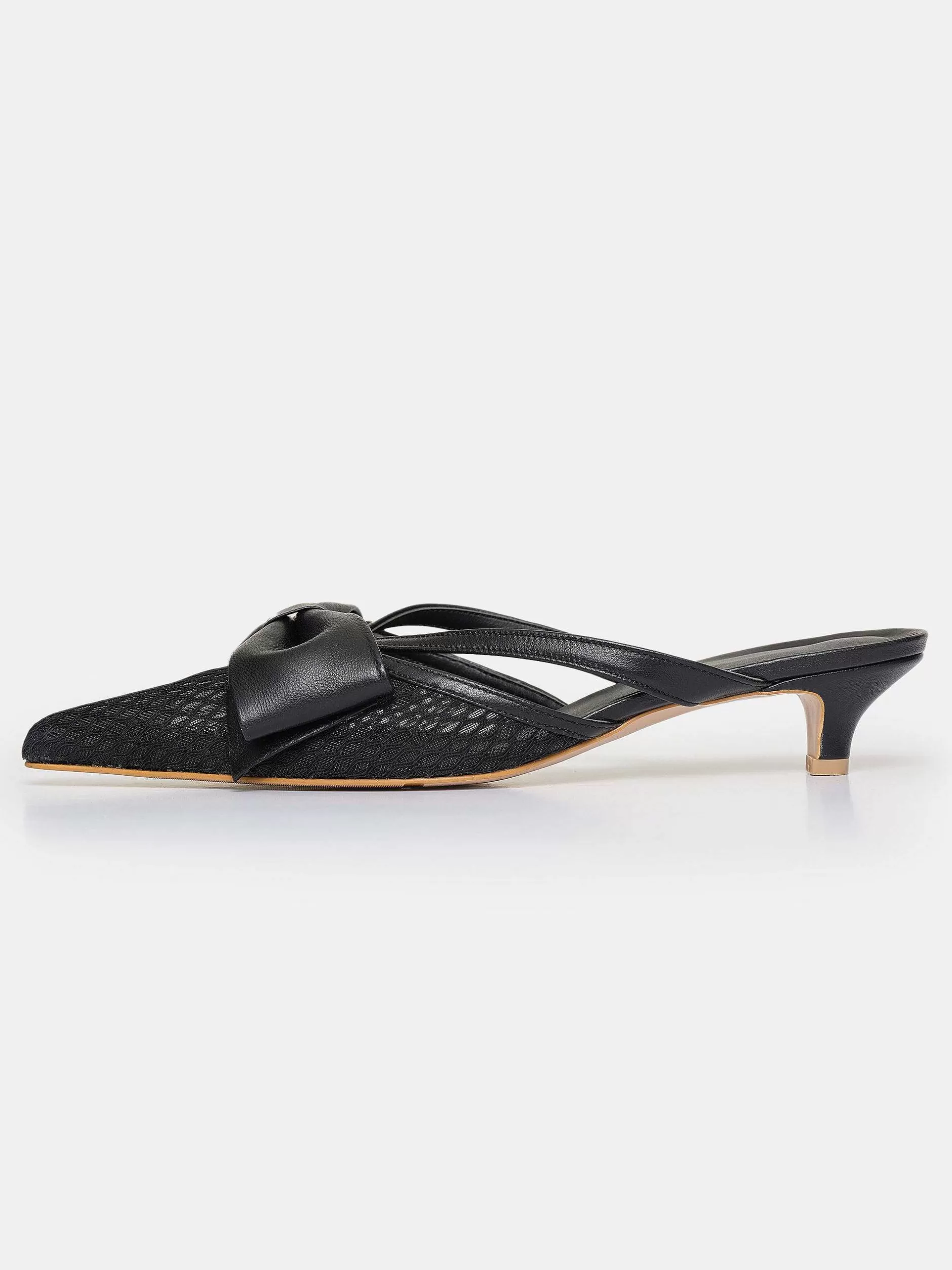 Best Lisa Mesh Bow-Muiltjes, Zwart Vrouwen Schoenen En Tassen