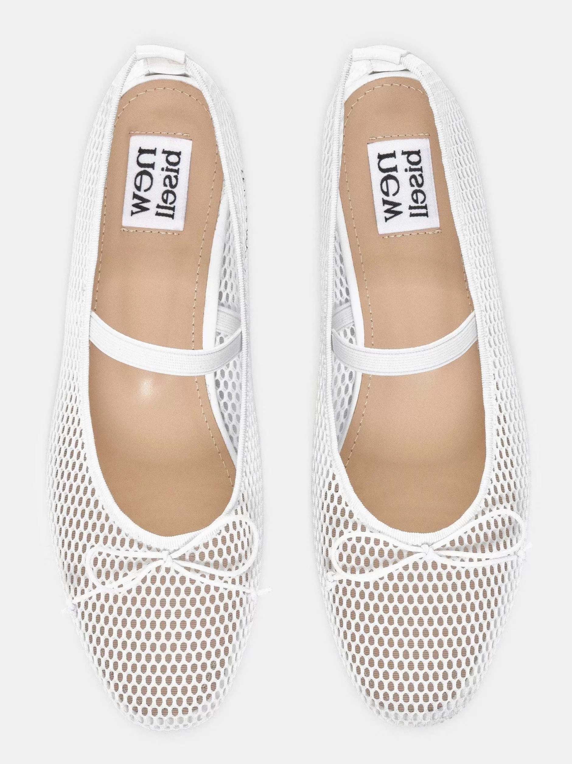 Sale Mary Jane Mesh Ballerina'S, Wit Vrouwen Schoenen En Tassen