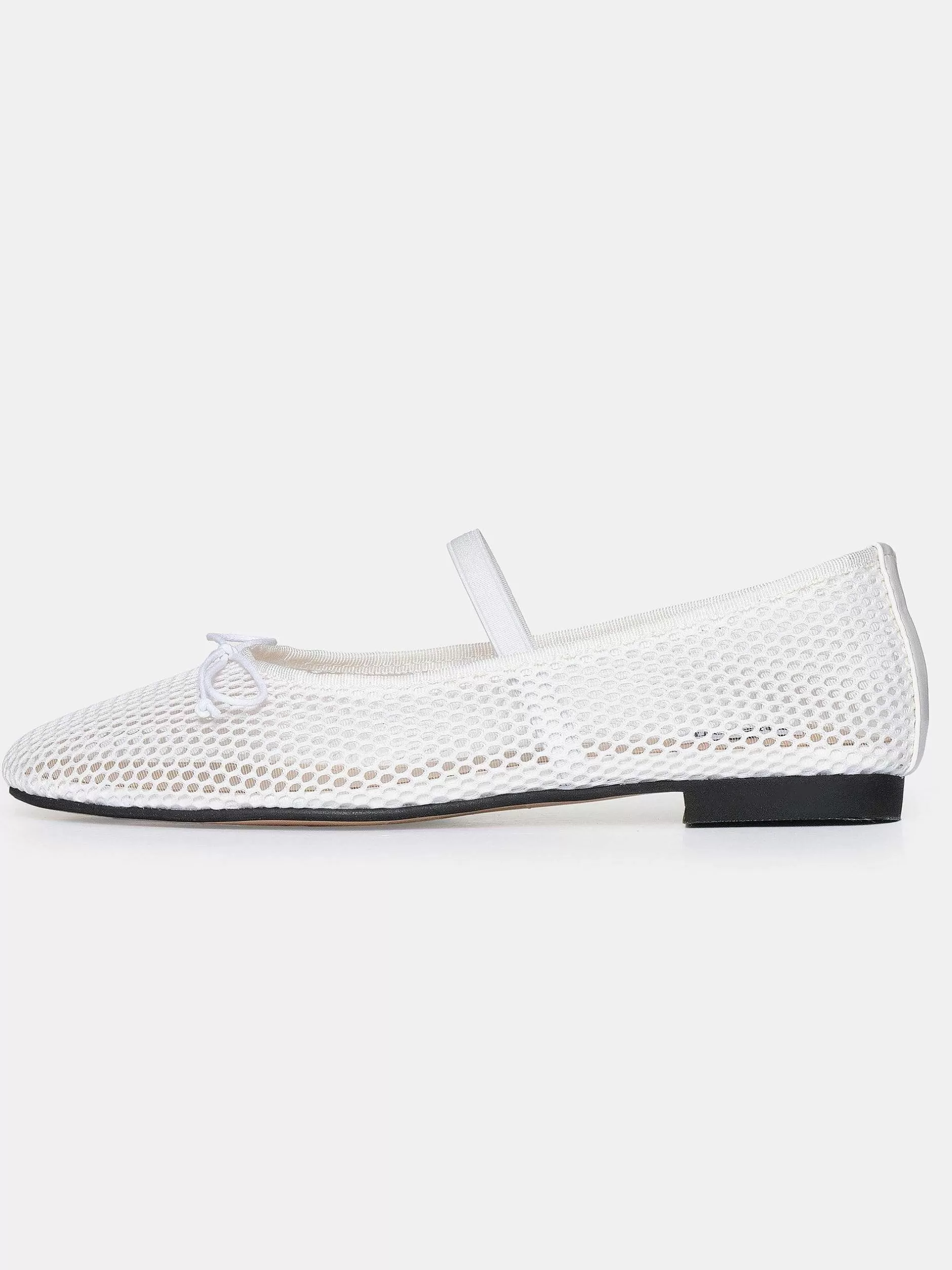 Clearance Mary Jane Mesh Ballerina'S, Wit Vrouwen Schoenen En Tassen