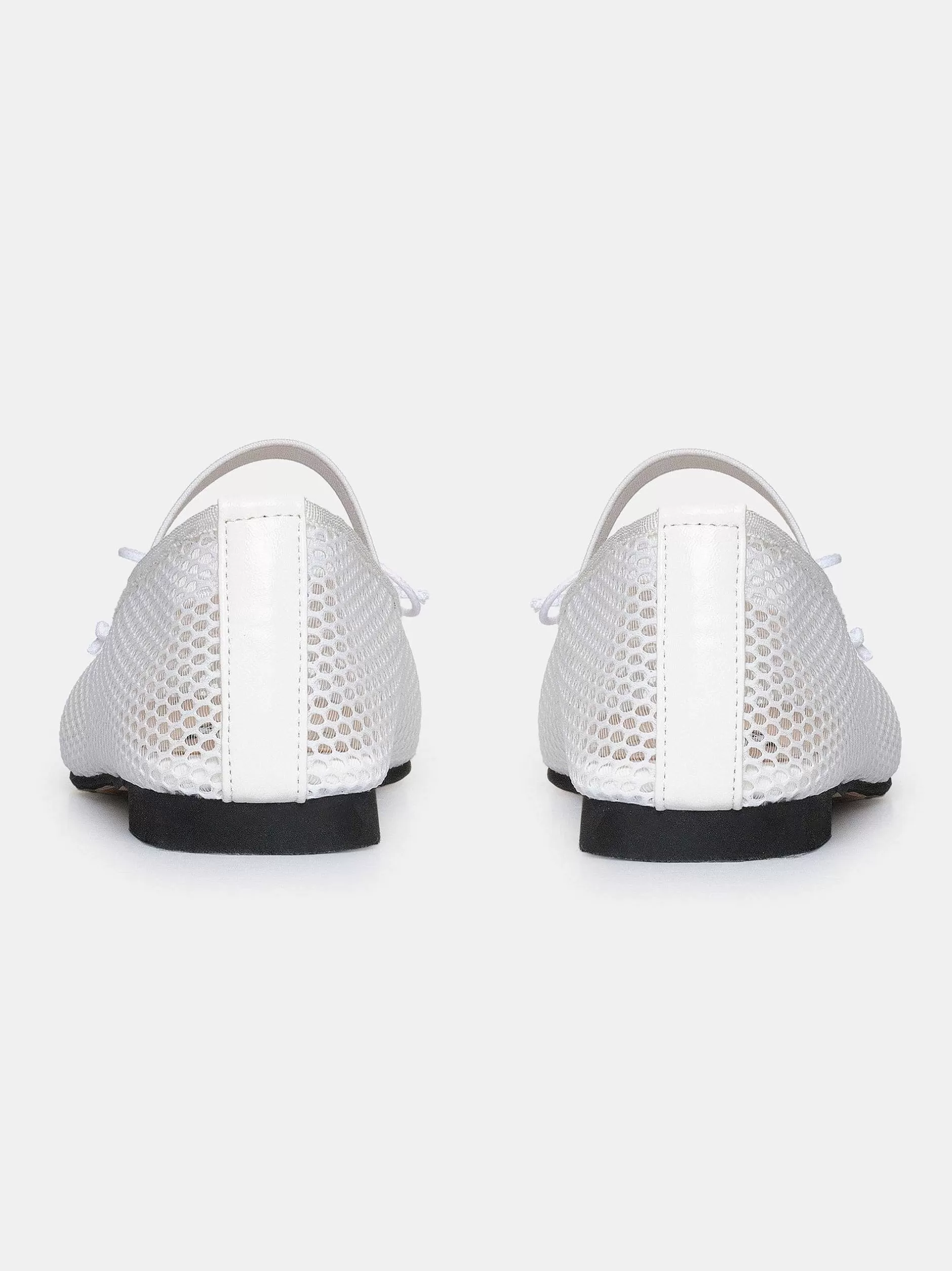 Clearance Mary Jane Mesh Ballerina'S, Wit Vrouwen Schoenen En Tassen