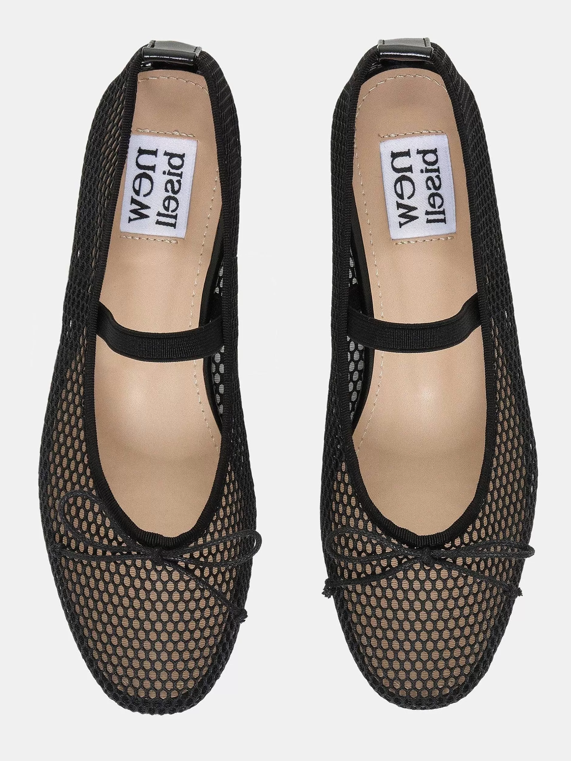 New Mary Jane Mesh Ballerina'S, Zwart Vrouwen Schoenen En Tassen