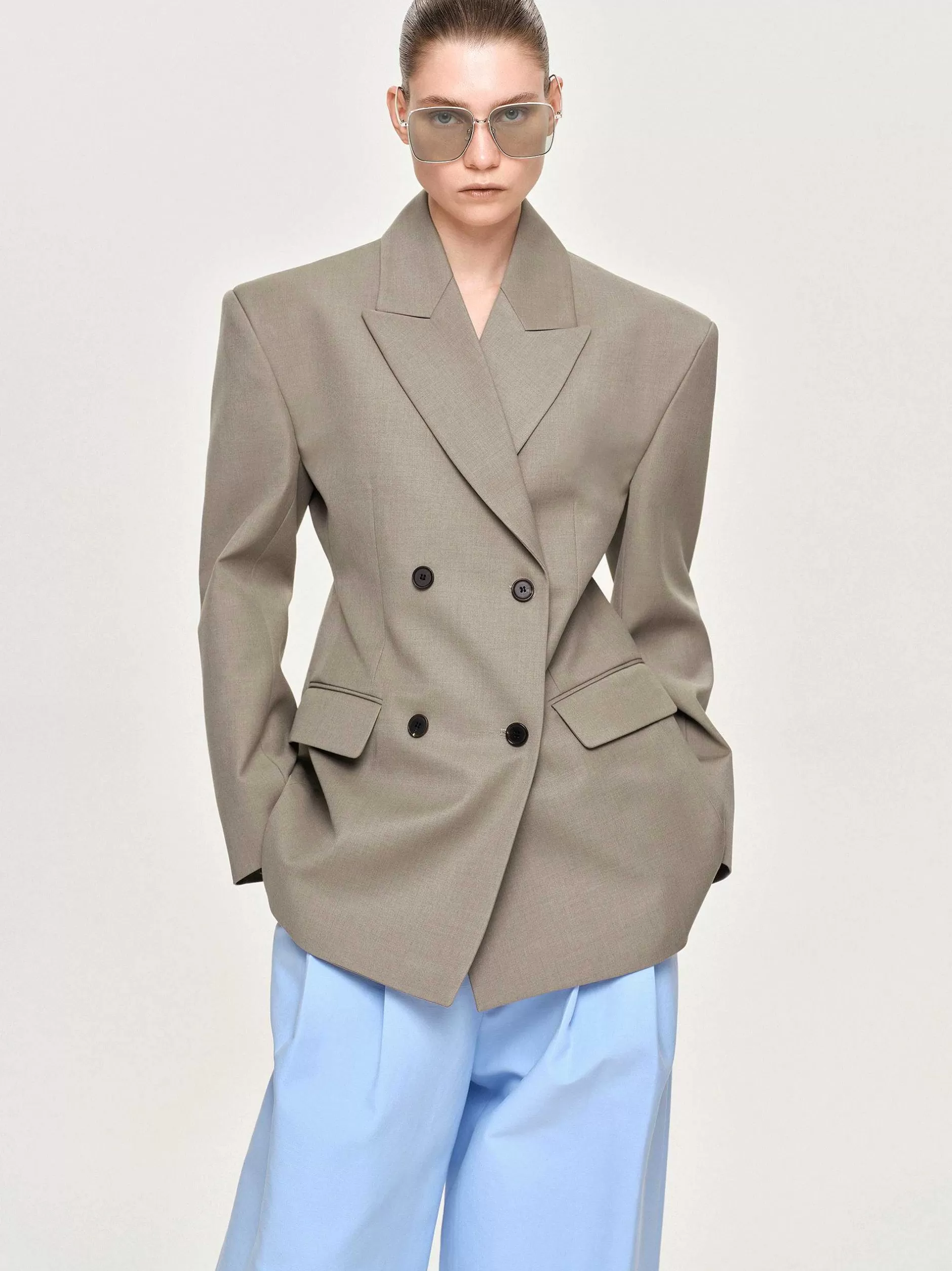 New Messi Blazer Met Dubbele Rij Knopen, Dune Vrouwen Bovenkleding