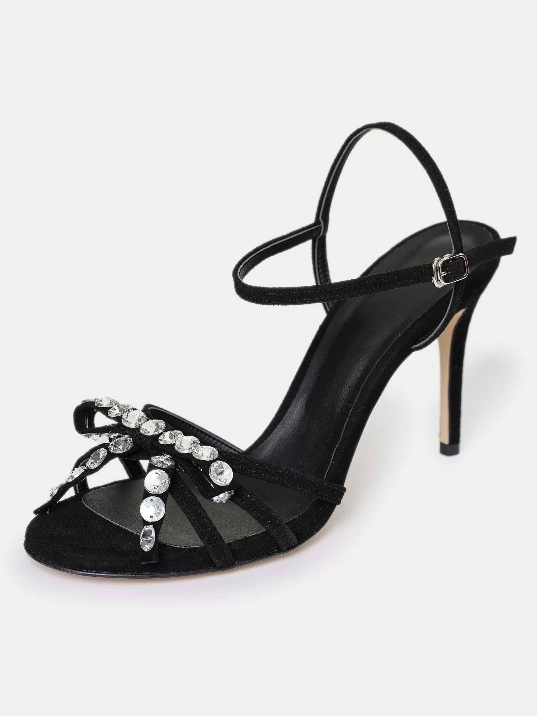 Best Sale Micol Sandalen Met Open Teen En Juwelen, Zwart Vrouwen Schoenen En Tassen