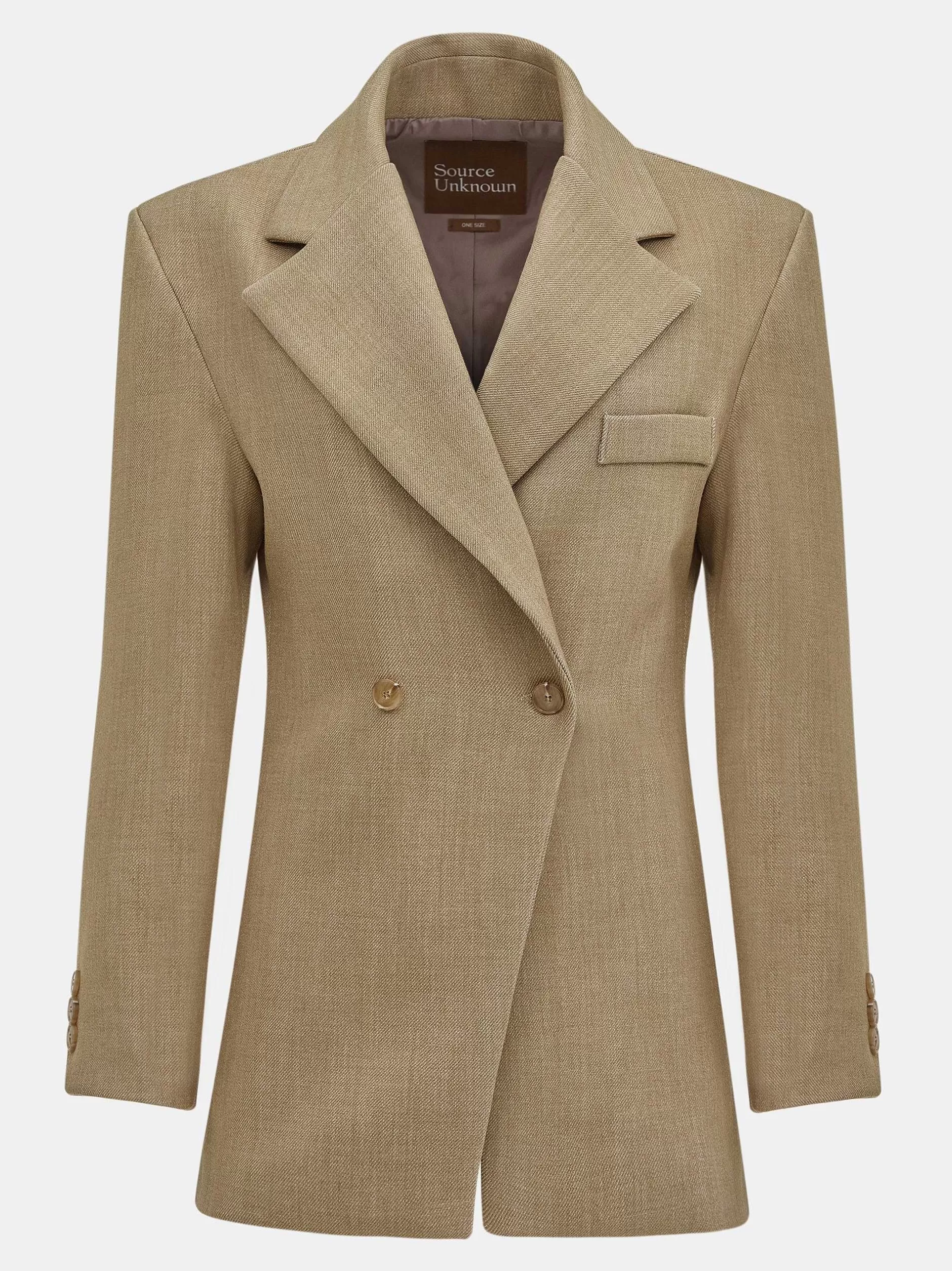 Best Sale Nangy Getailleerde Blazer Met Dubbele Rij Knopen, Vrouwen Kleding