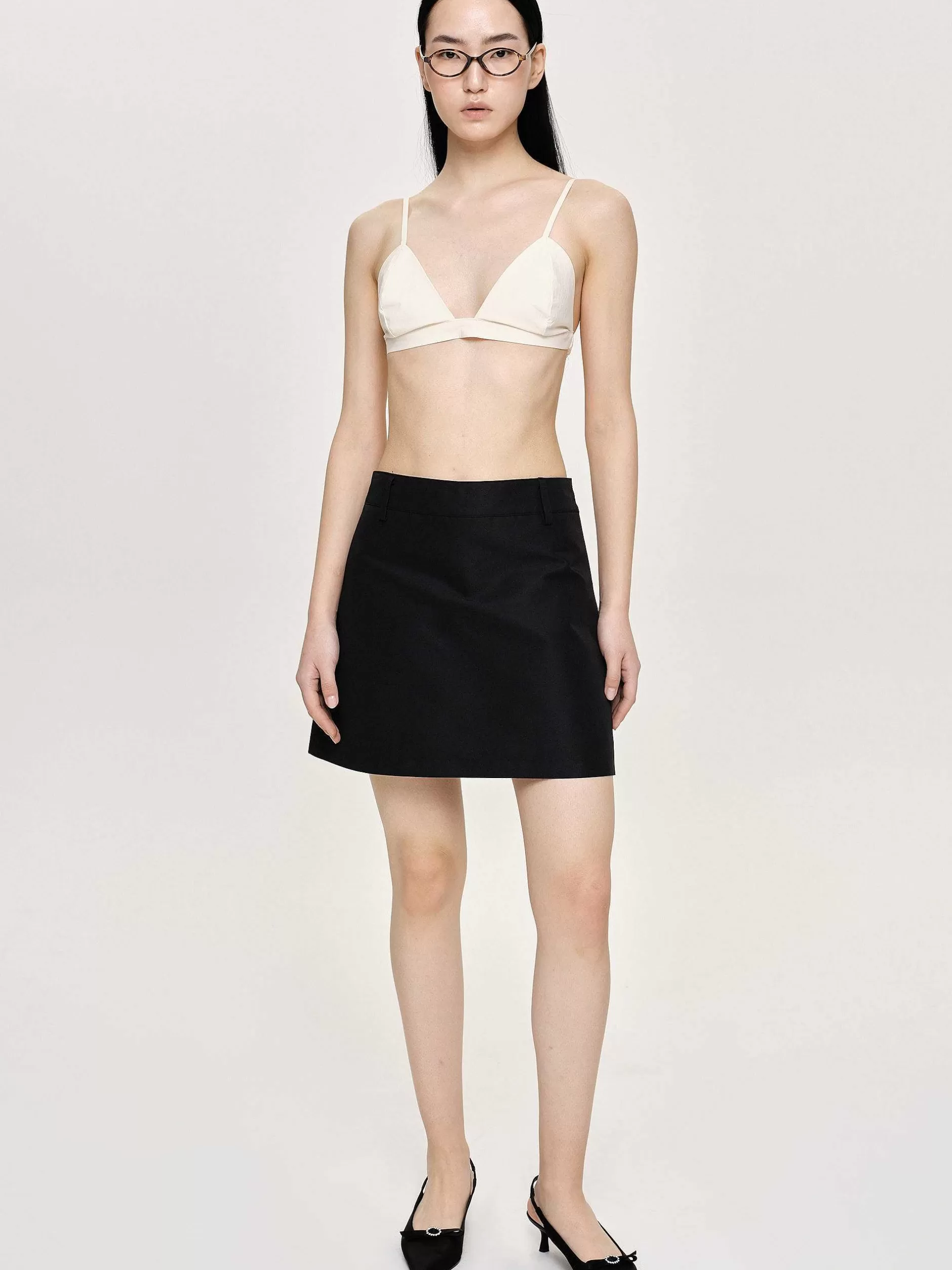 Best Nylon Pakminirok, Zwart Vrouwen Bodems