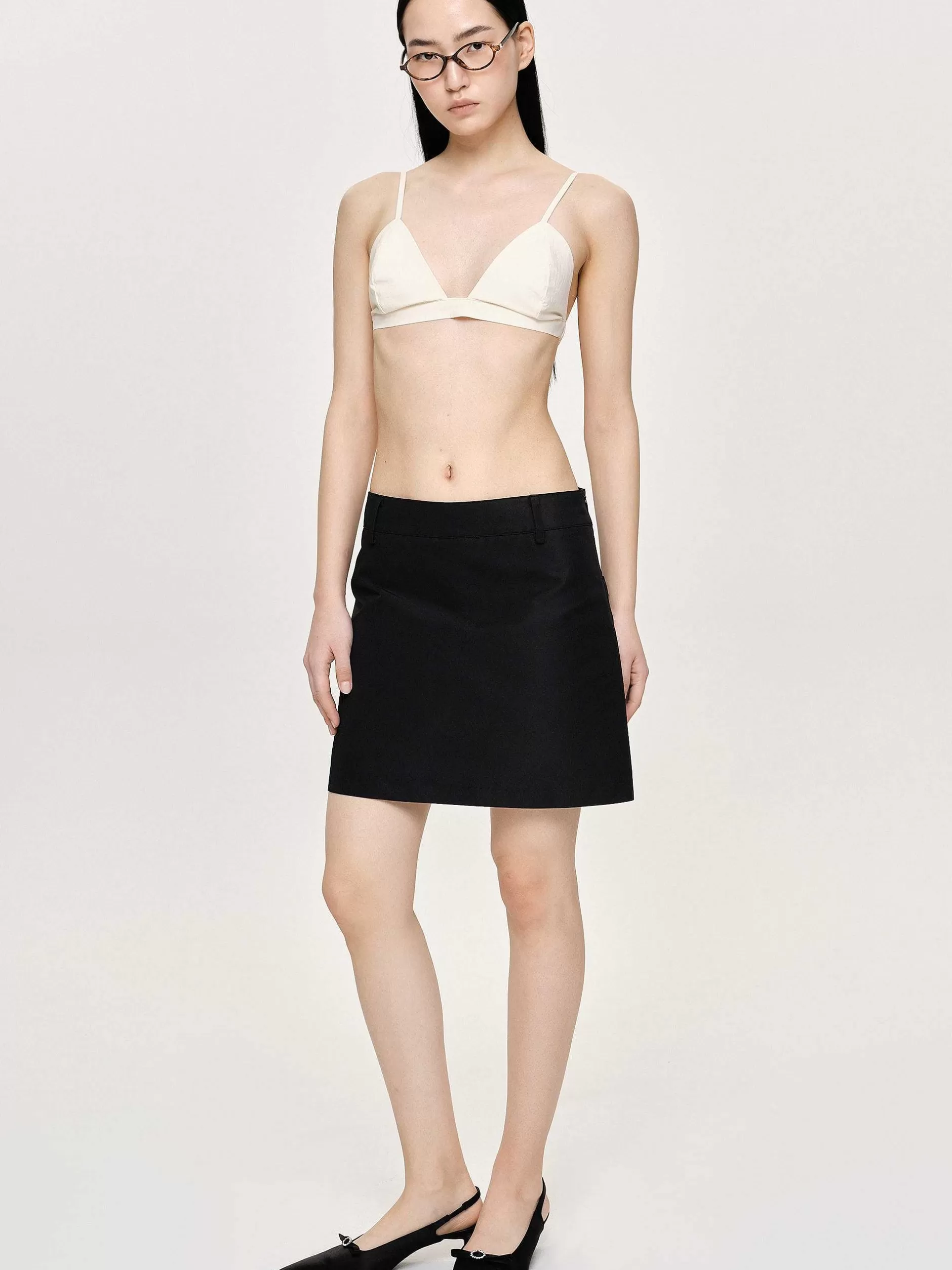 Best Nylon Pakminirok, Zwart Vrouwen Bodems