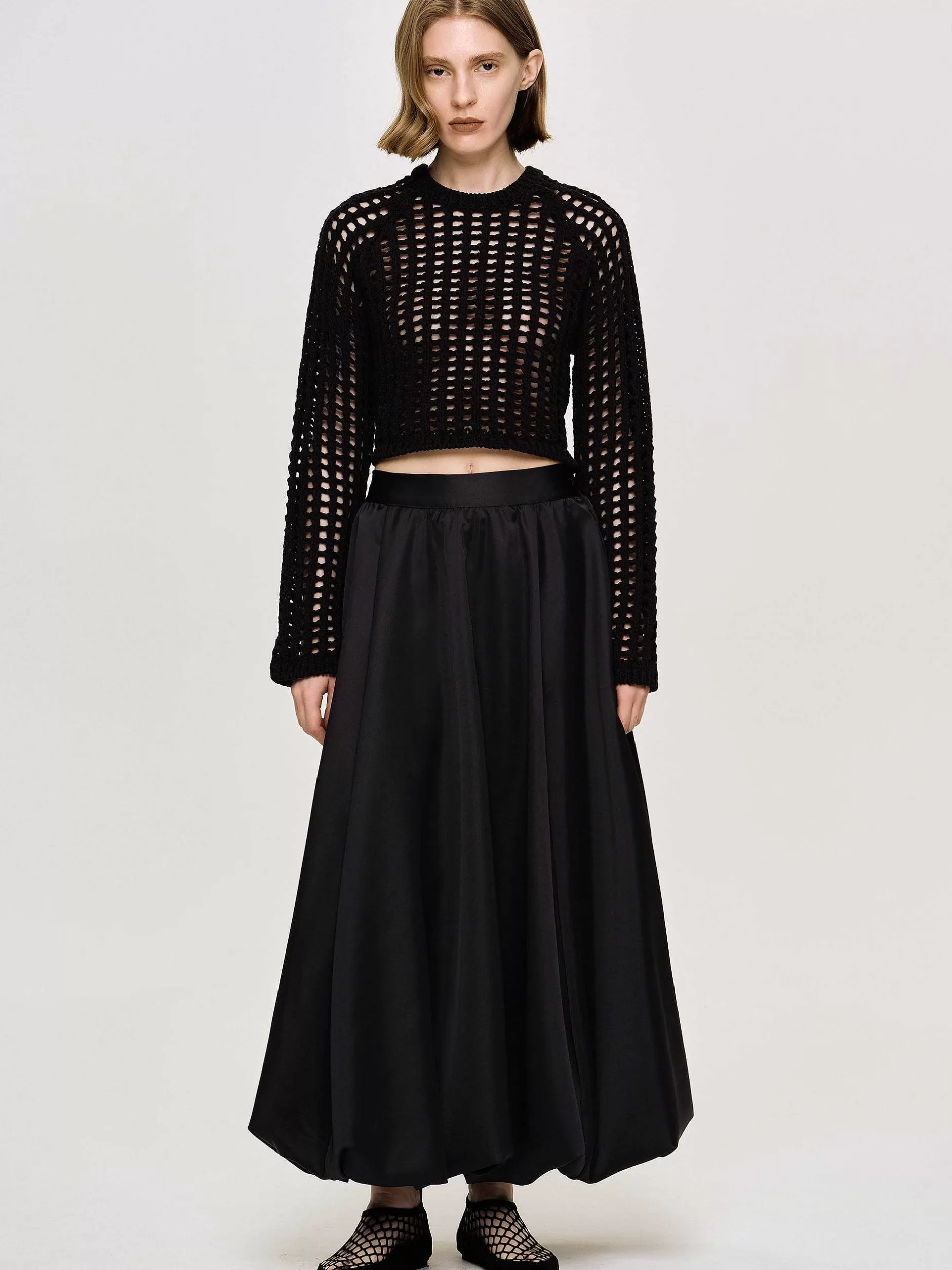 Flash Sale Reef Net Gebreide Top, Zwart Vrouwen Gebreide Kleding