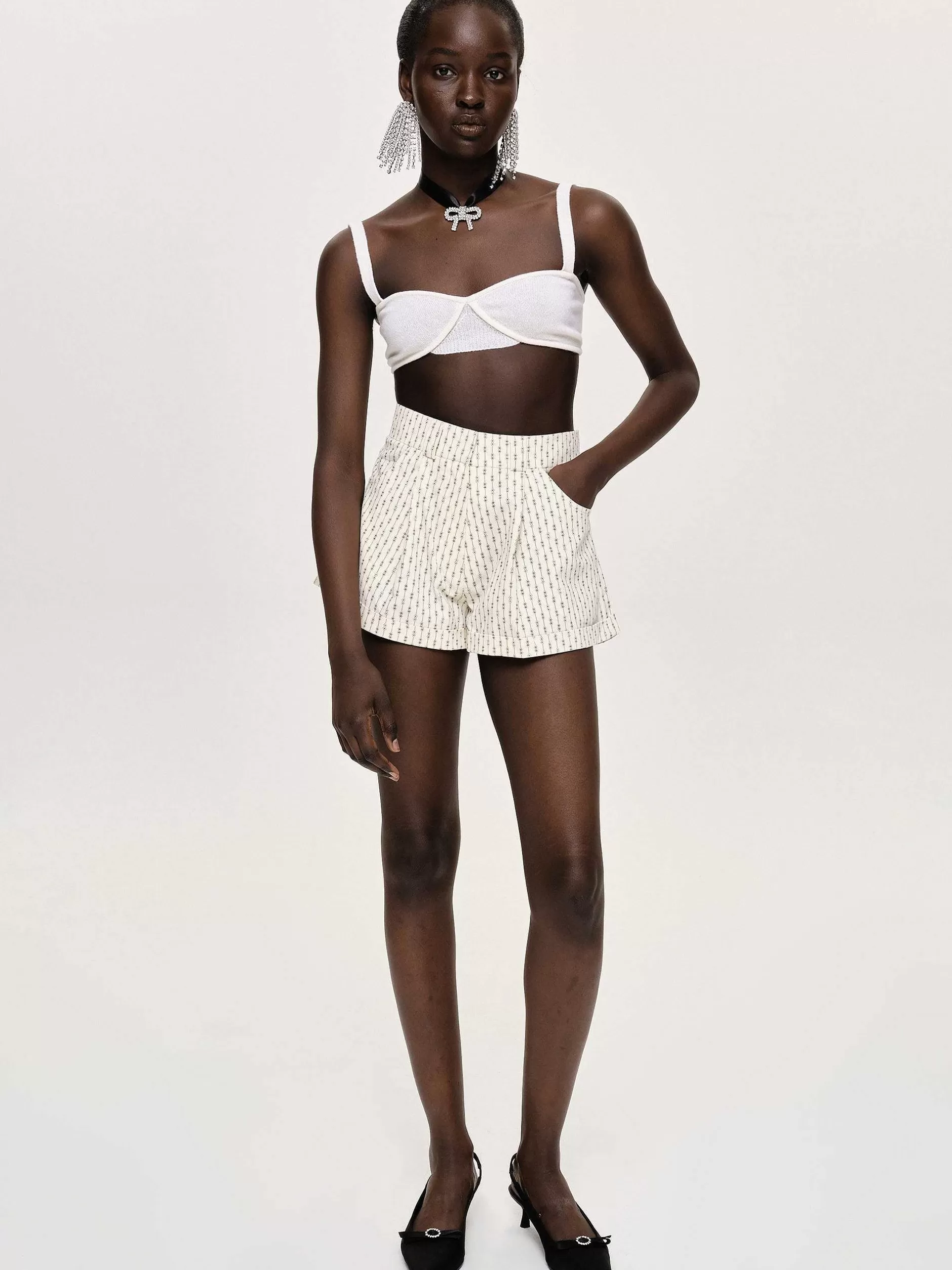 Cheap Ribgebreide Beha, Wit Vrouwen Gebreide Kleding
