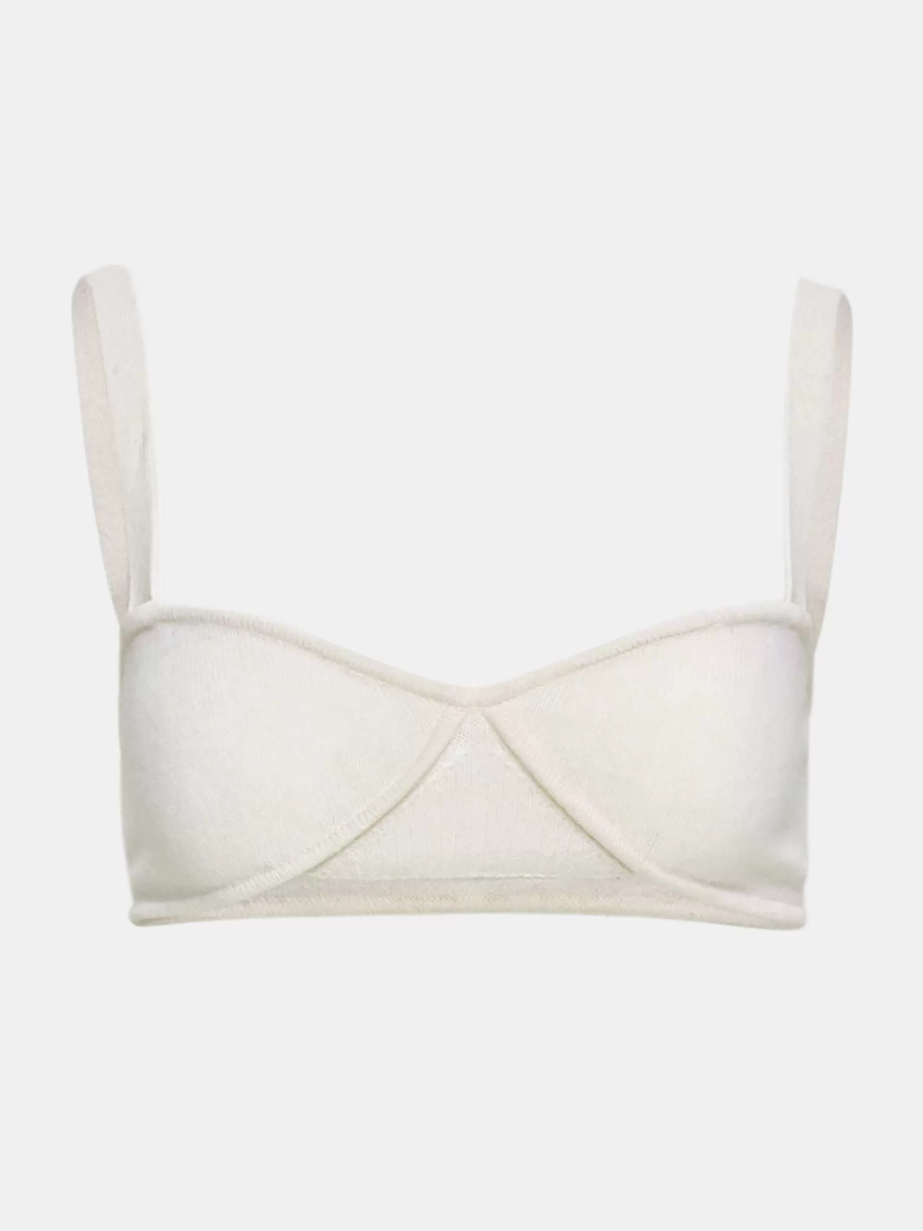 Cheap Ribgebreide Beha, Wit Vrouwen Gebreide Kleding