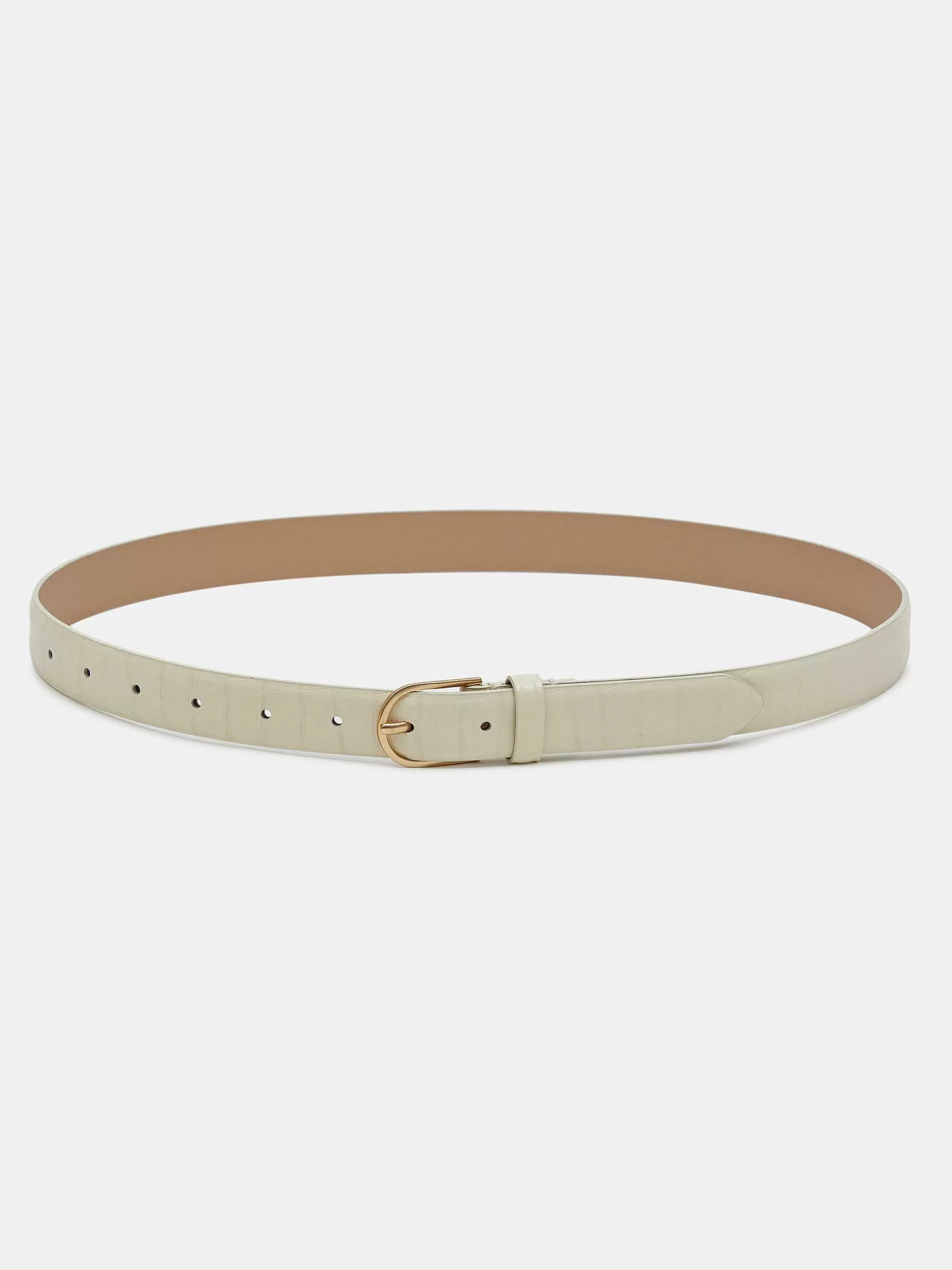 Cheap Riem Met Croco-Effect, Ivoor Vrouwen Accessoires