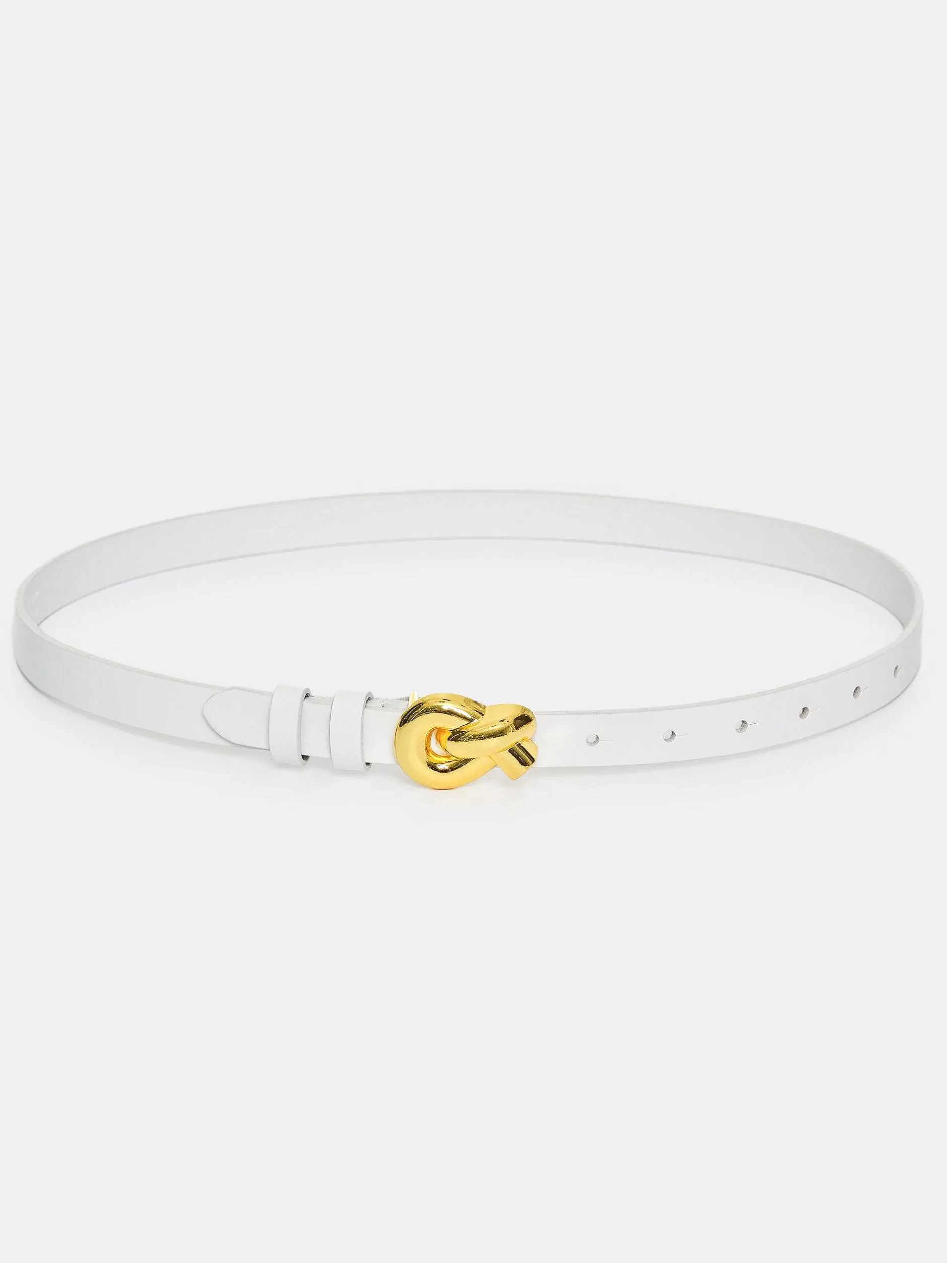 Best Riem Met Gedraaide Knoopgesp, Wit Vrouwen Kleding