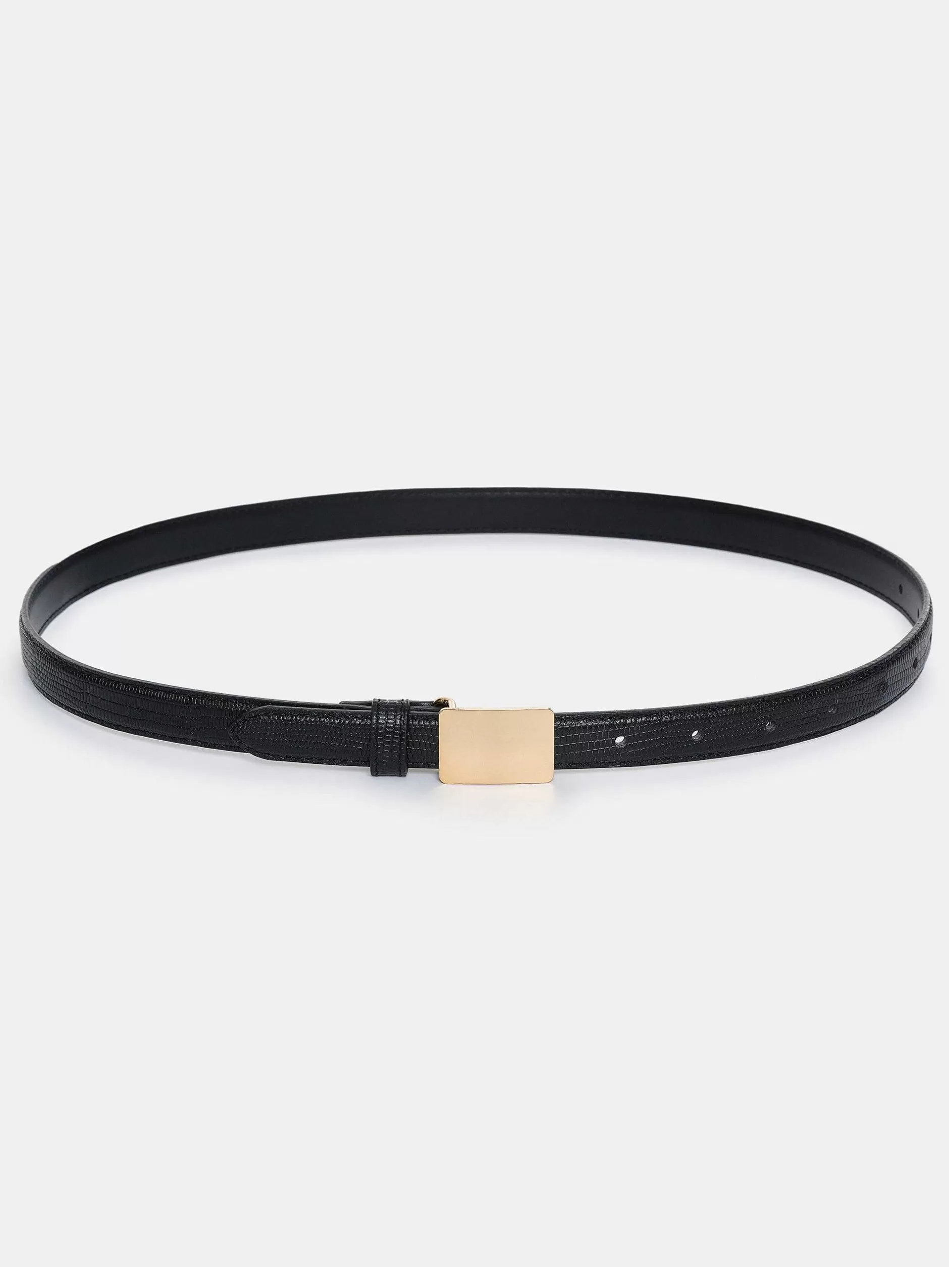 Clearance Riem Met Plaatgesp En Croc-Effect, Goud Vrouwen Accessoires