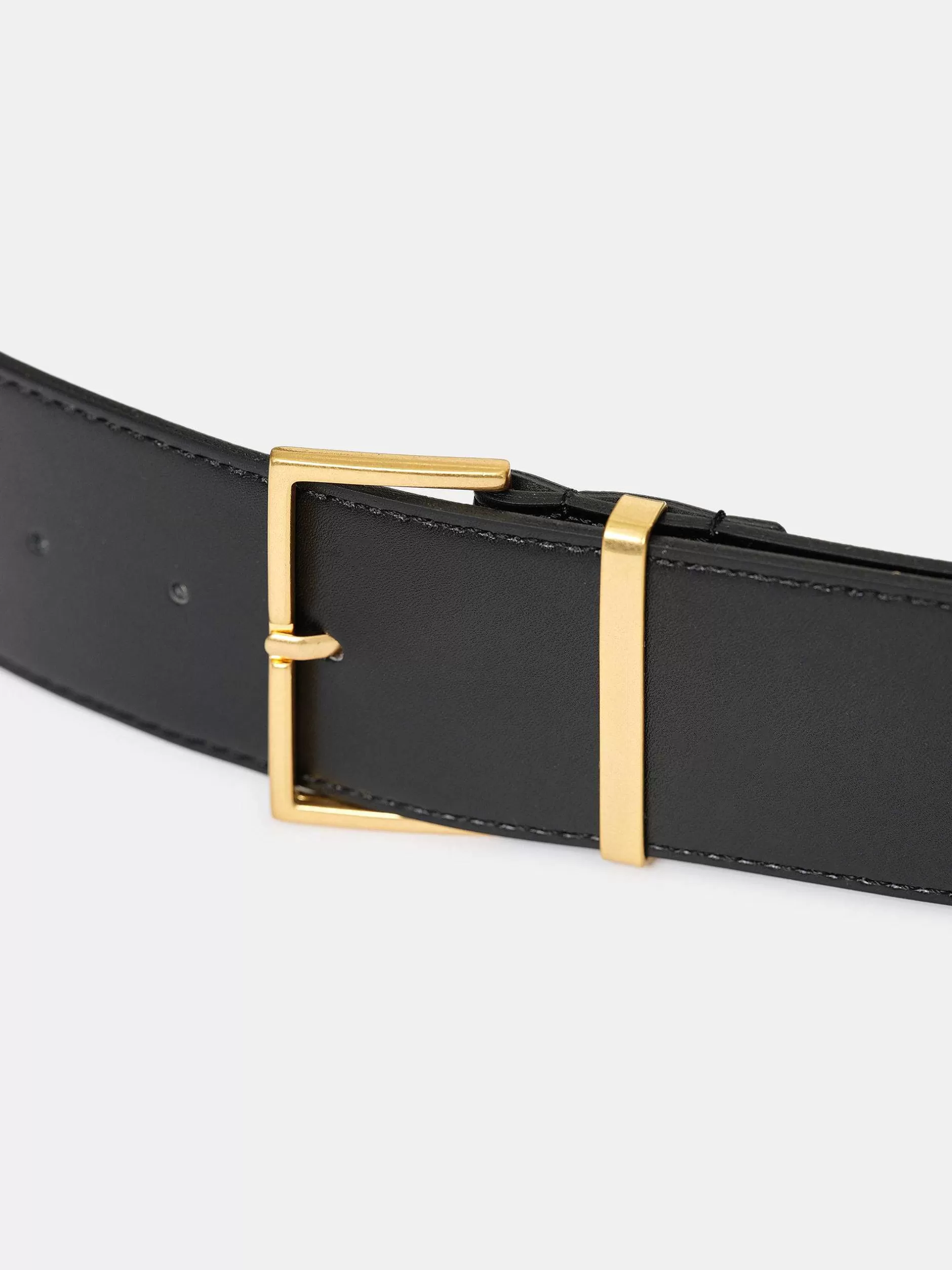 Hot Riem Met Vierkante Gesp, Zwart Vrouwen Kleding