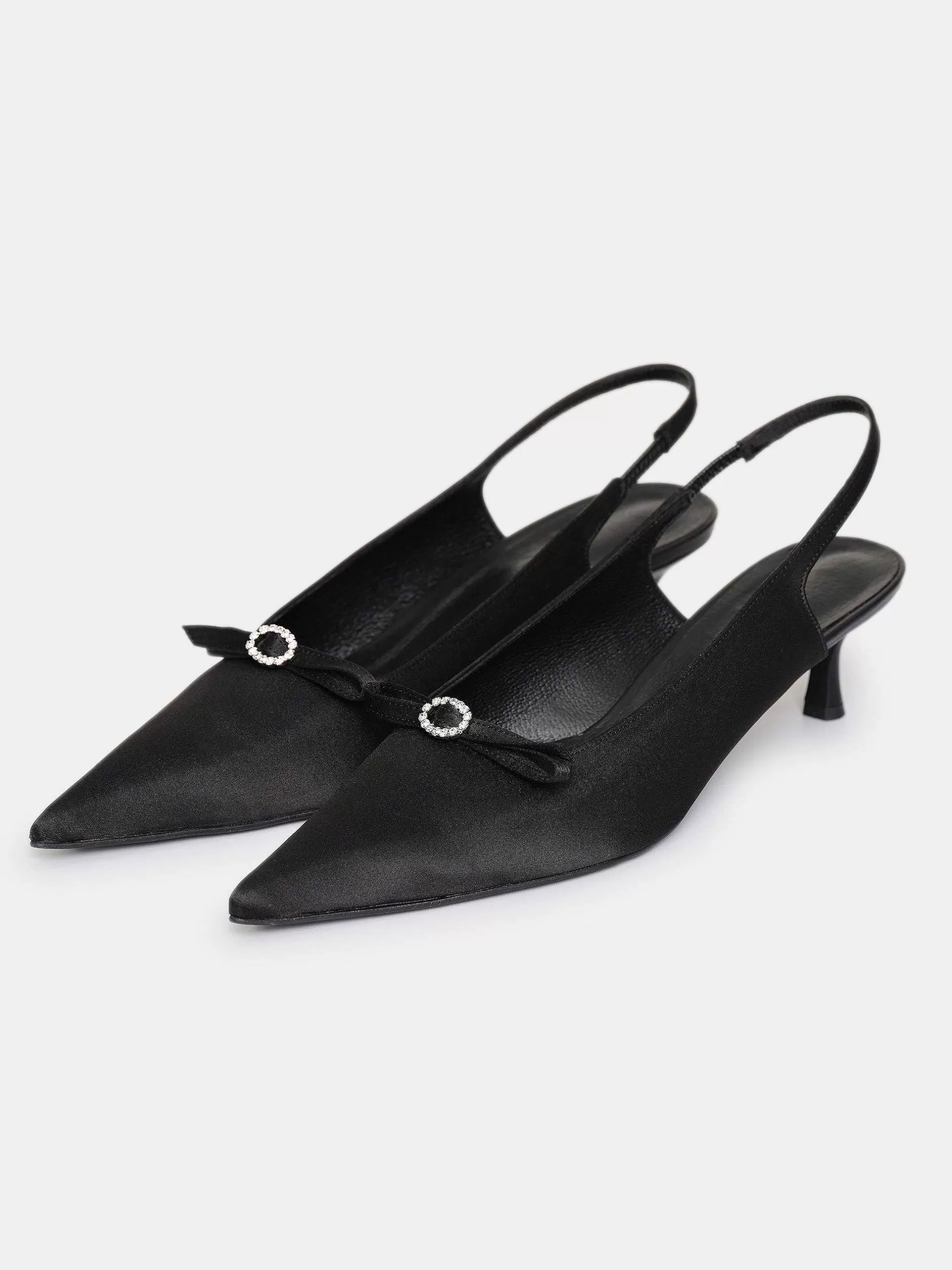 Best Sale Sifua Slingback-Sandalen Met Voorgesp, Zwart Vrouwen Schoenen En Tassen