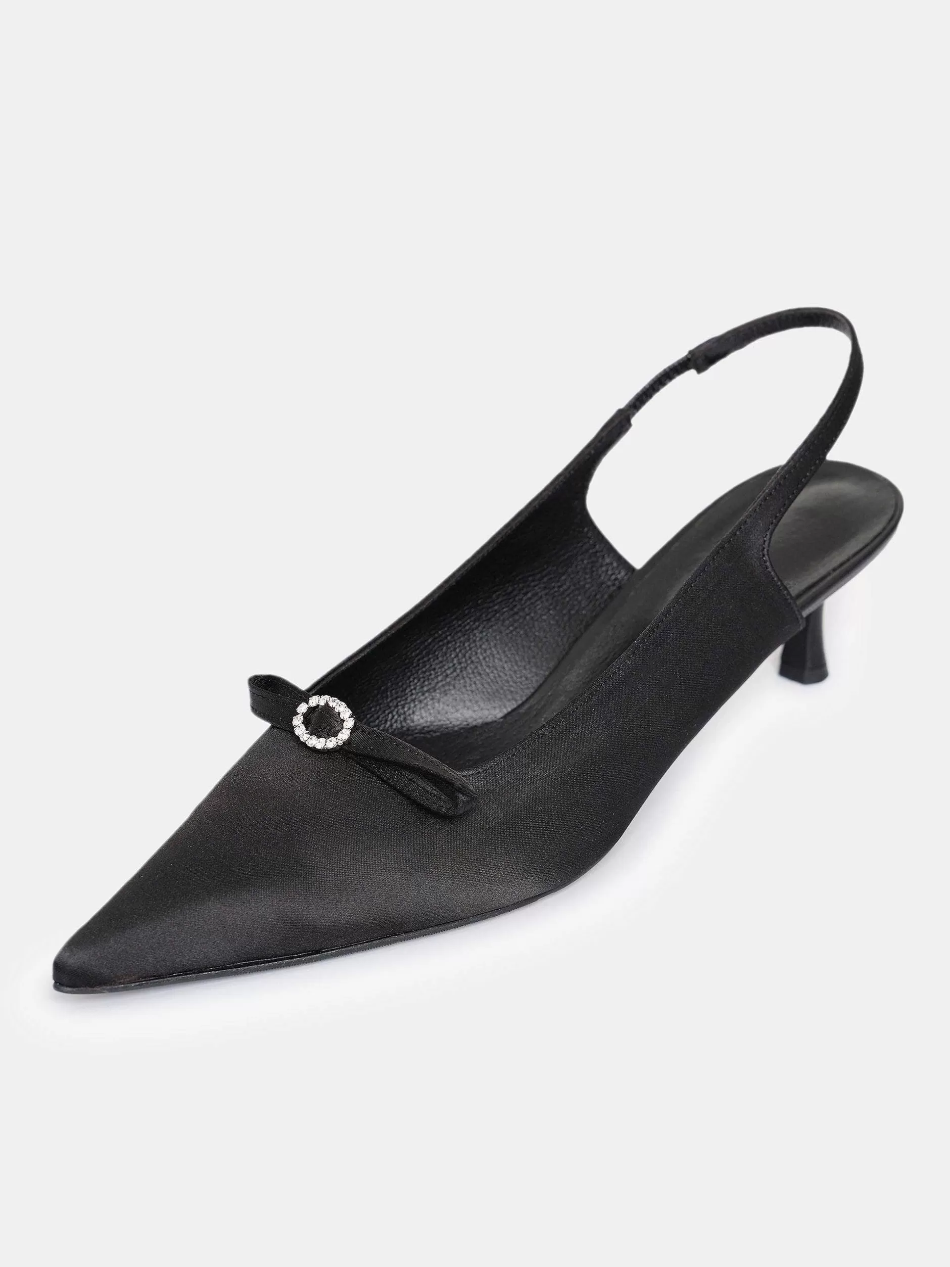 Best Sale Sifua Slingback-Sandalen Met Voorgesp, Zwart Vrouwen Schoenen En Tassen