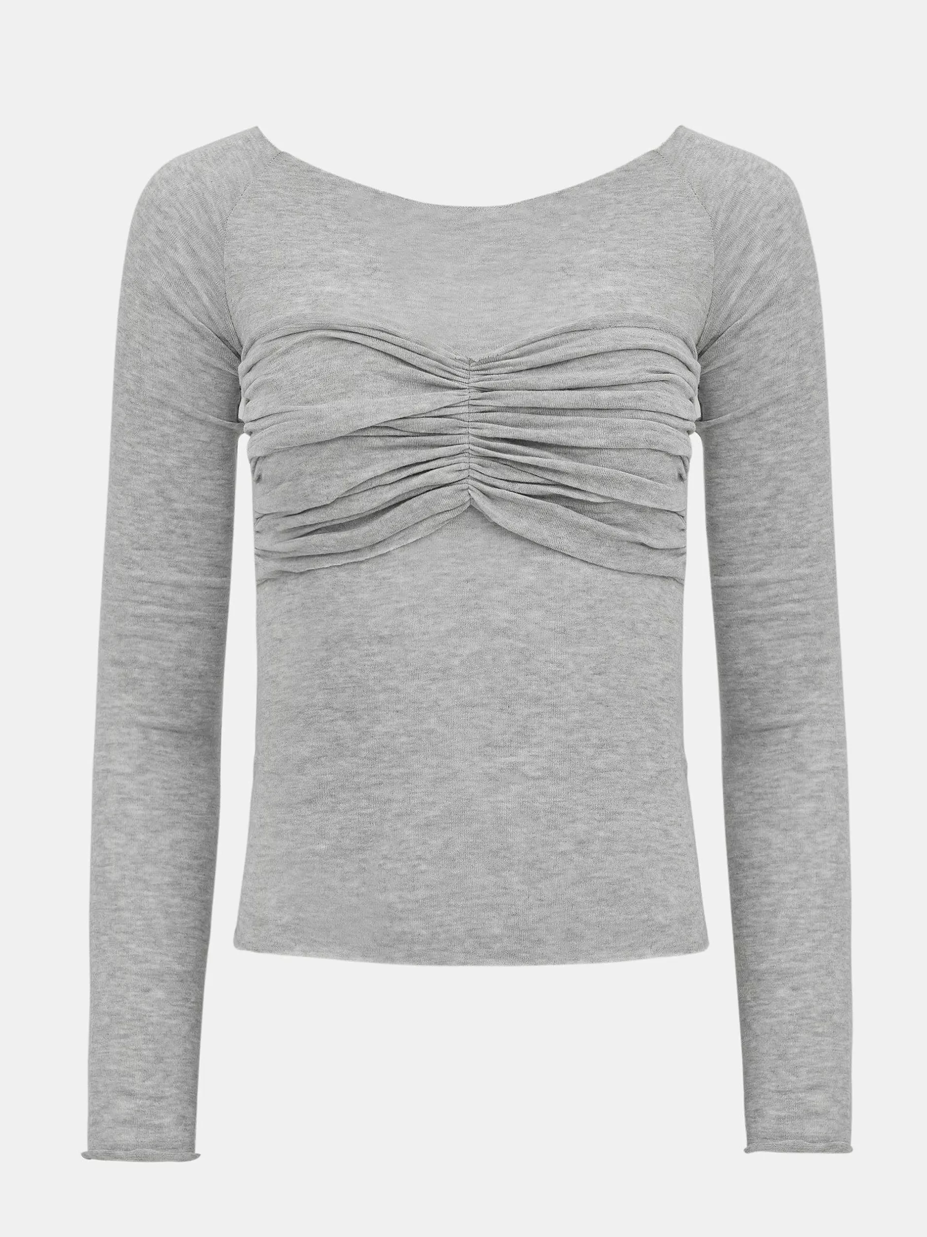 Outlet Slank Bustier Jersey T-Shirt, Mistgrijs Vrouwen Kleding