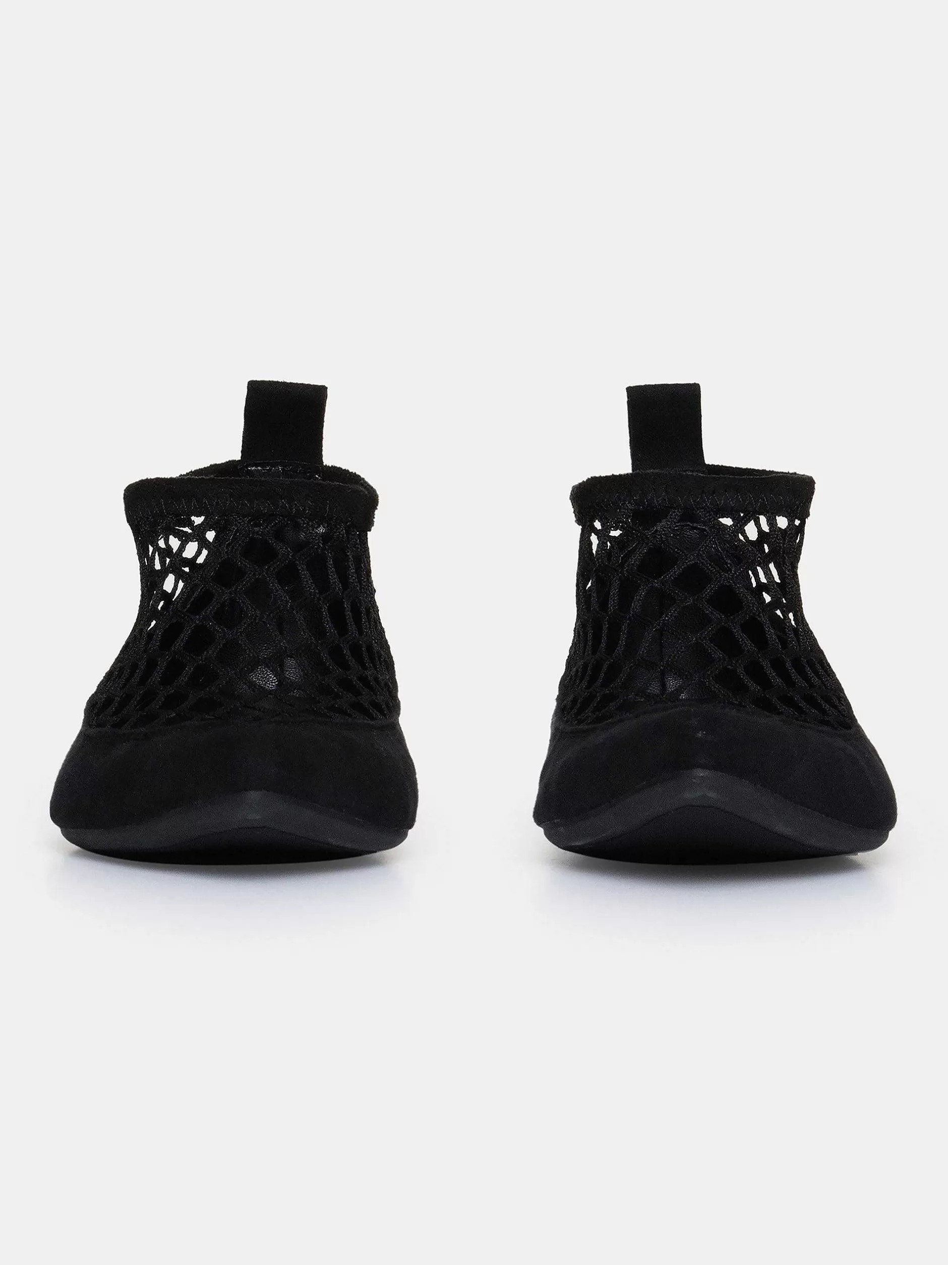 Best Sale Sok Platte Mesh Ballerina, Zwart Vrouwen Schoenen En Tassen