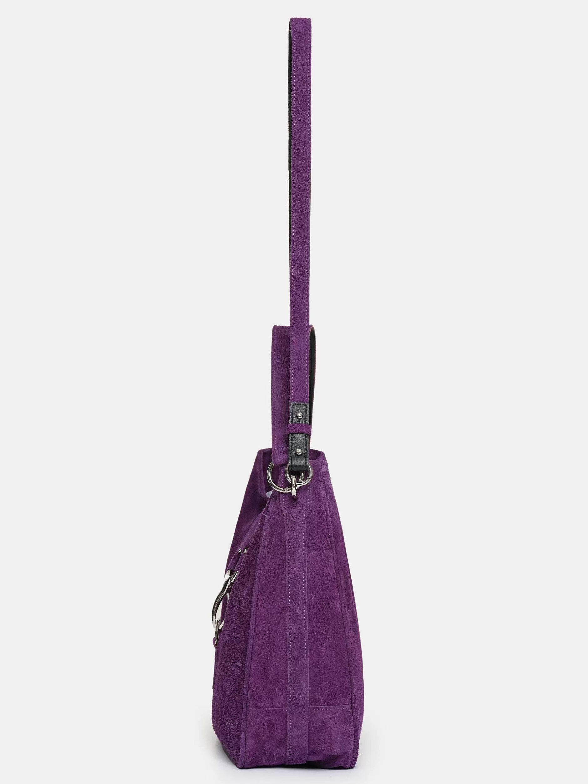 Flash Sale Suede Hobotas, Pruim Vrouwen Schoenen En Tassen