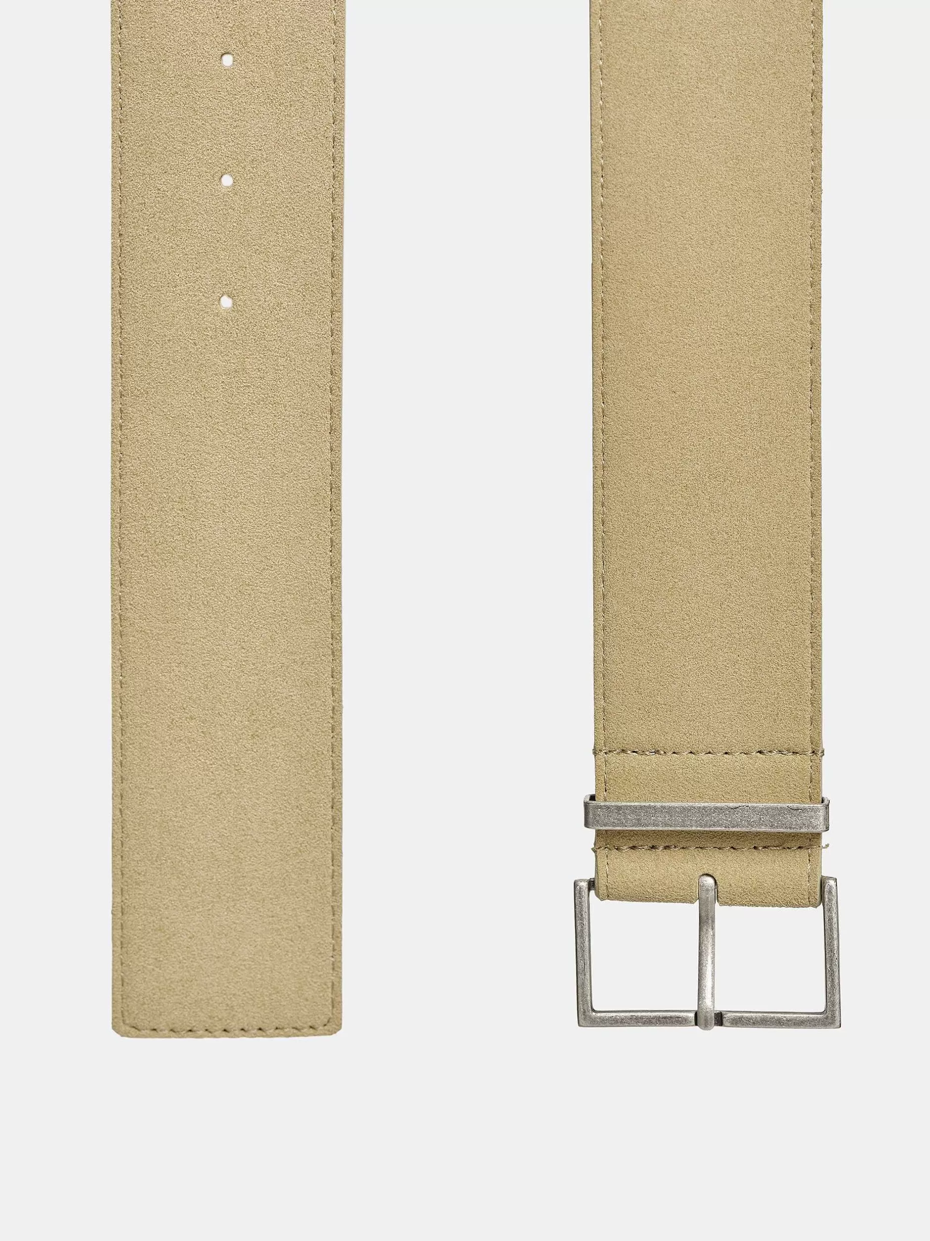 Cheap Suede Riem Met Vierkante Gesp, Nougat Vrouwen Kleding