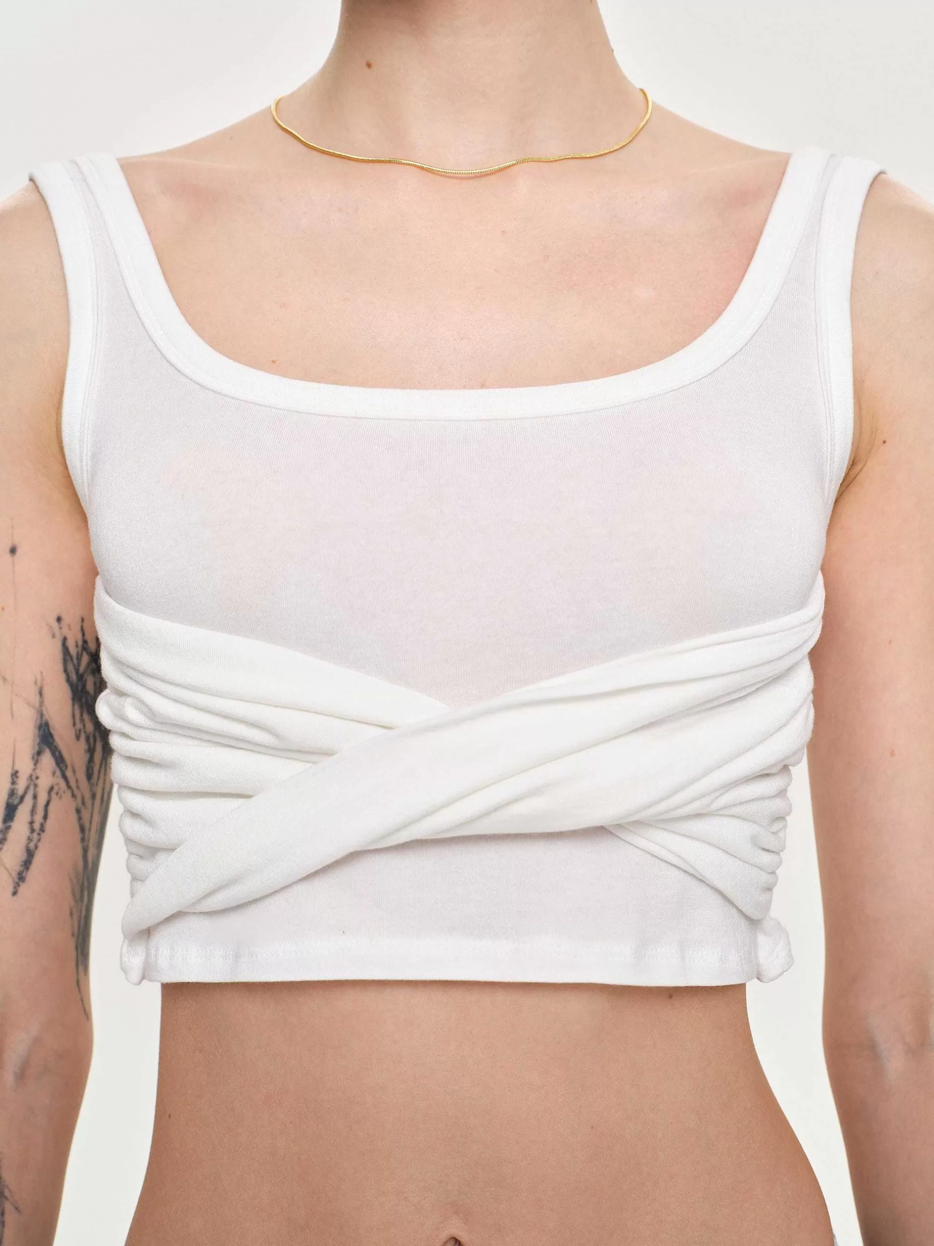 Online Twist-Tanktop, Wit Vrouwen Kleding