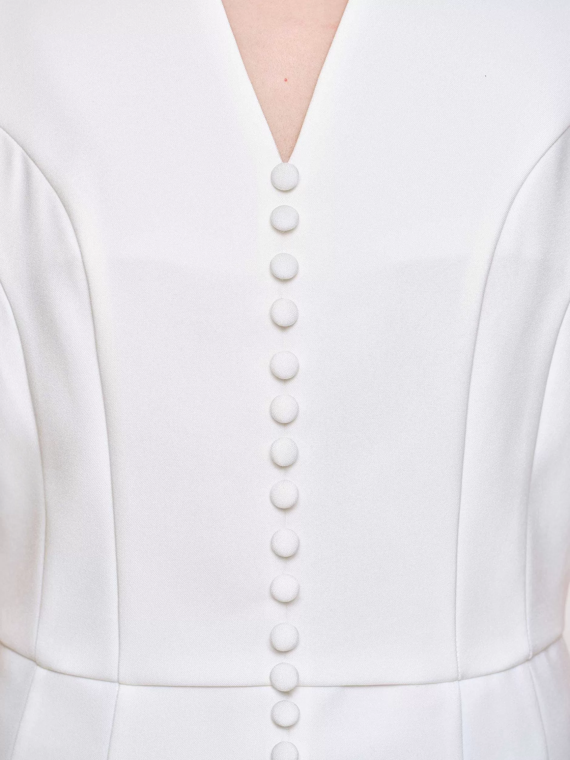 Sale Uitlopend Vest Met Knopen, Wit Vrouwen Kleding