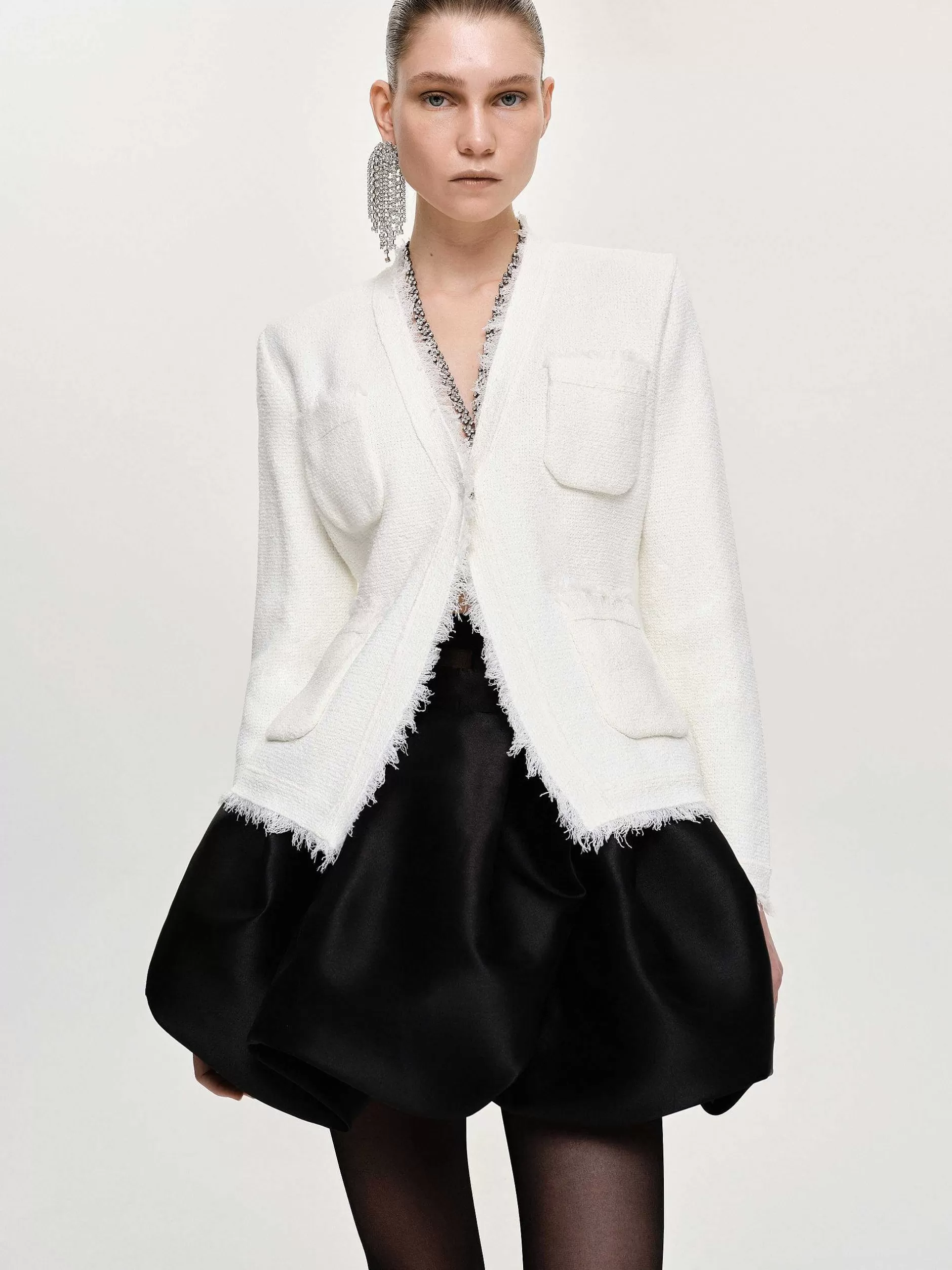 Outlet Vest Met Strakke Taille, Natuurlijk Wit Vrouwen Accessoires