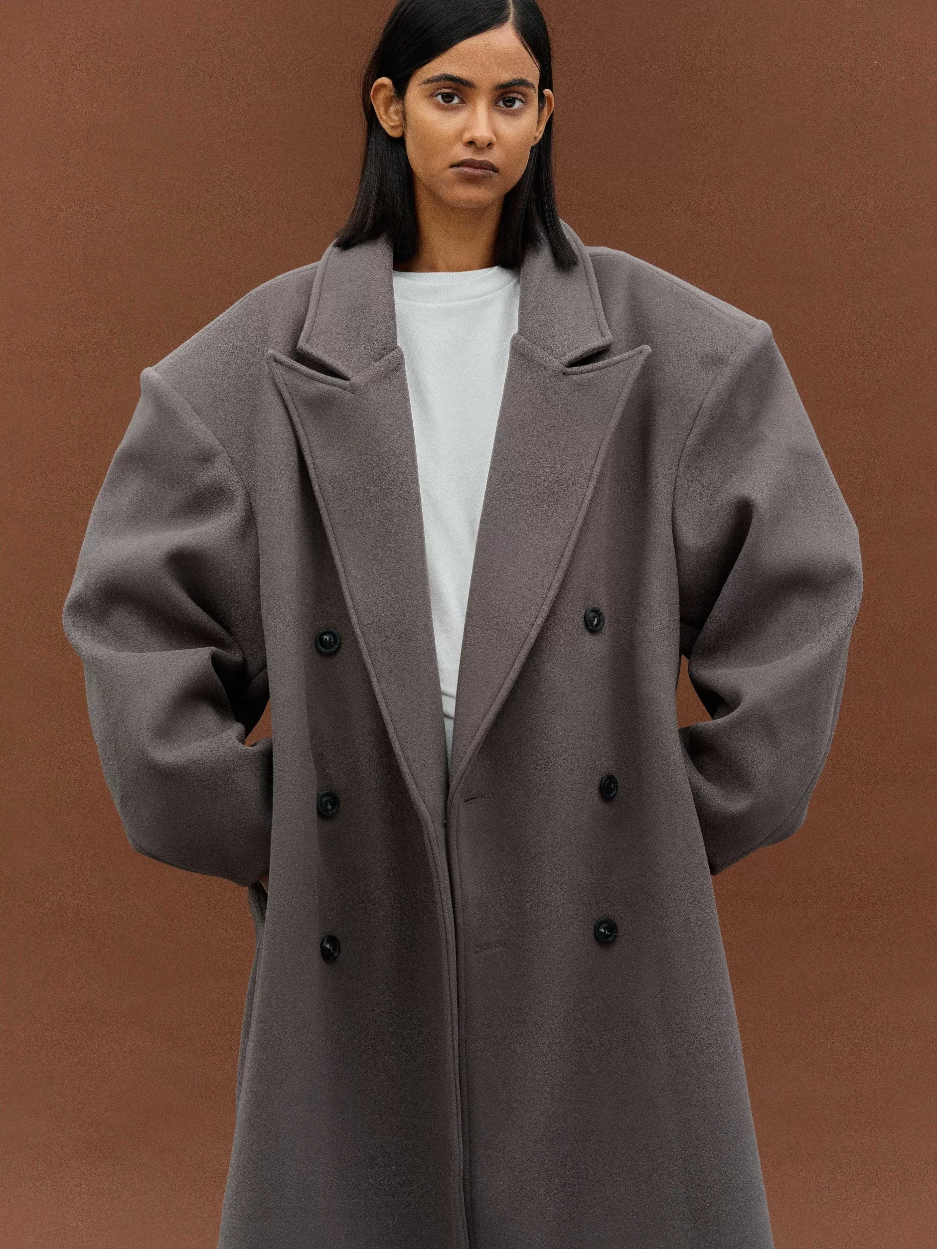 Online Wallis Oversized Opa-Jas, Grijs Vrouwen Bovenkleding