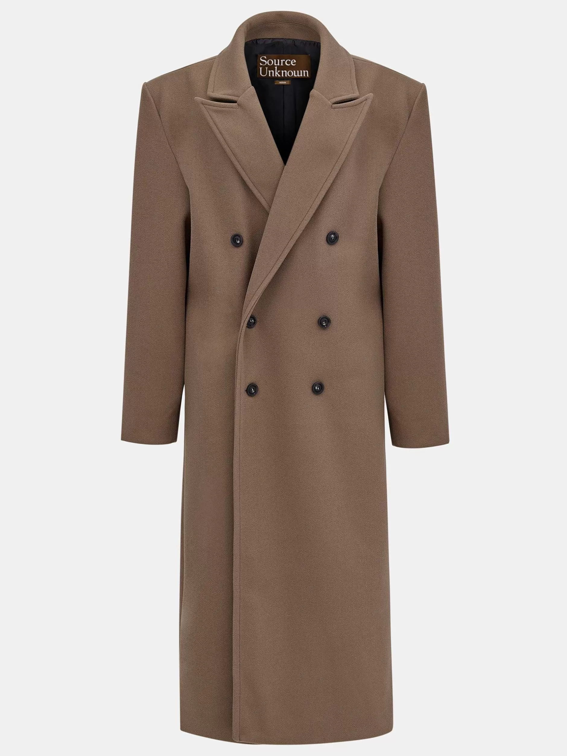 Hot Wallis Oversized Opa-Jas, Latte Vrouwen Bovenkleding